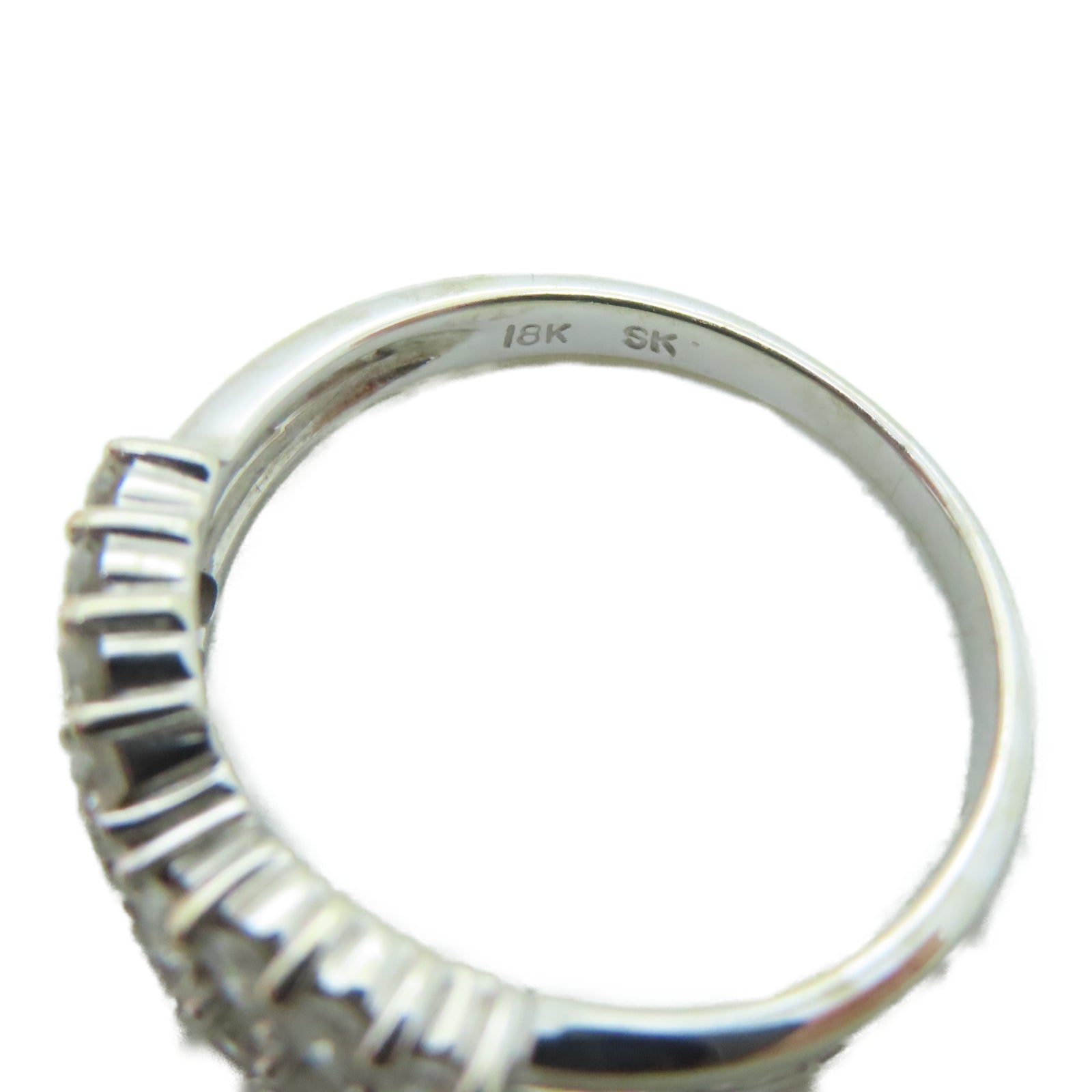 JEWELRY 18K白金Diamond 2.66g 0.51ct钻石戒指US#5.5