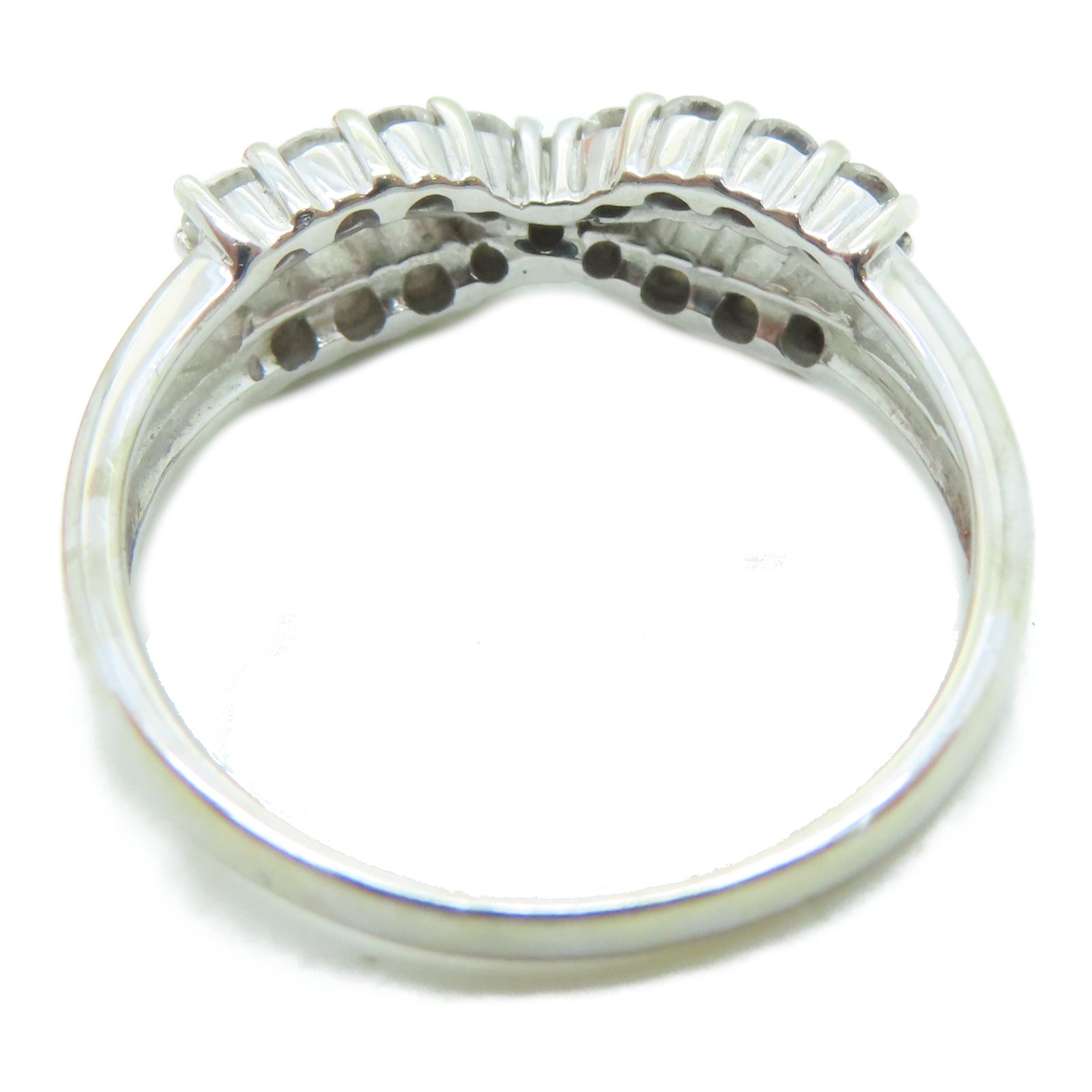 JEWELRY 18K白金Diamond 2.66g 0.51ct钻石戒指US#5.5