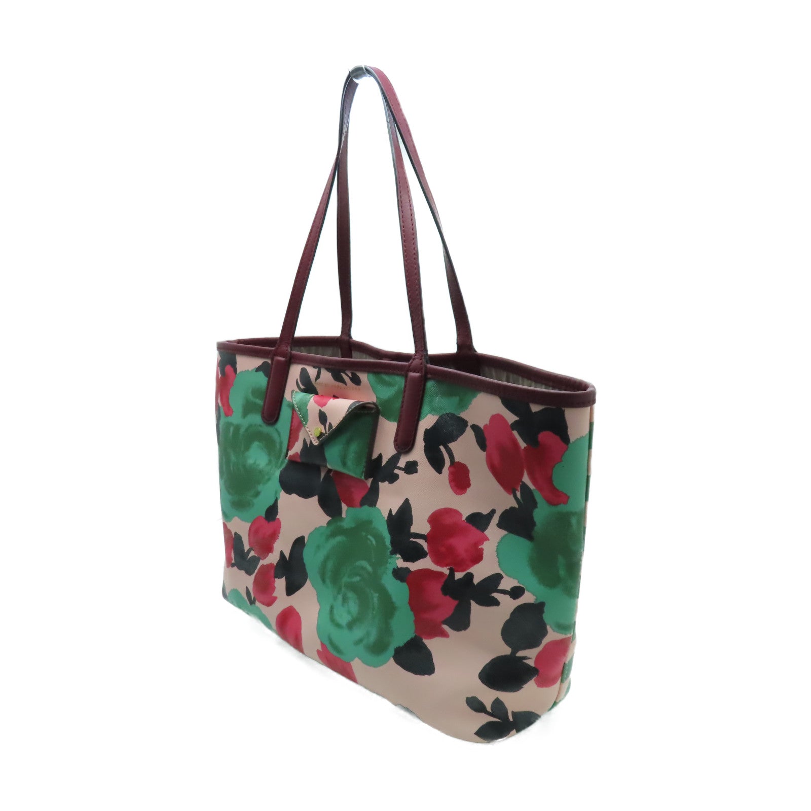 MARC BY MARC JACOBS 塗層帆布Tote Bag金扣手挽袋粉紅色/綠色