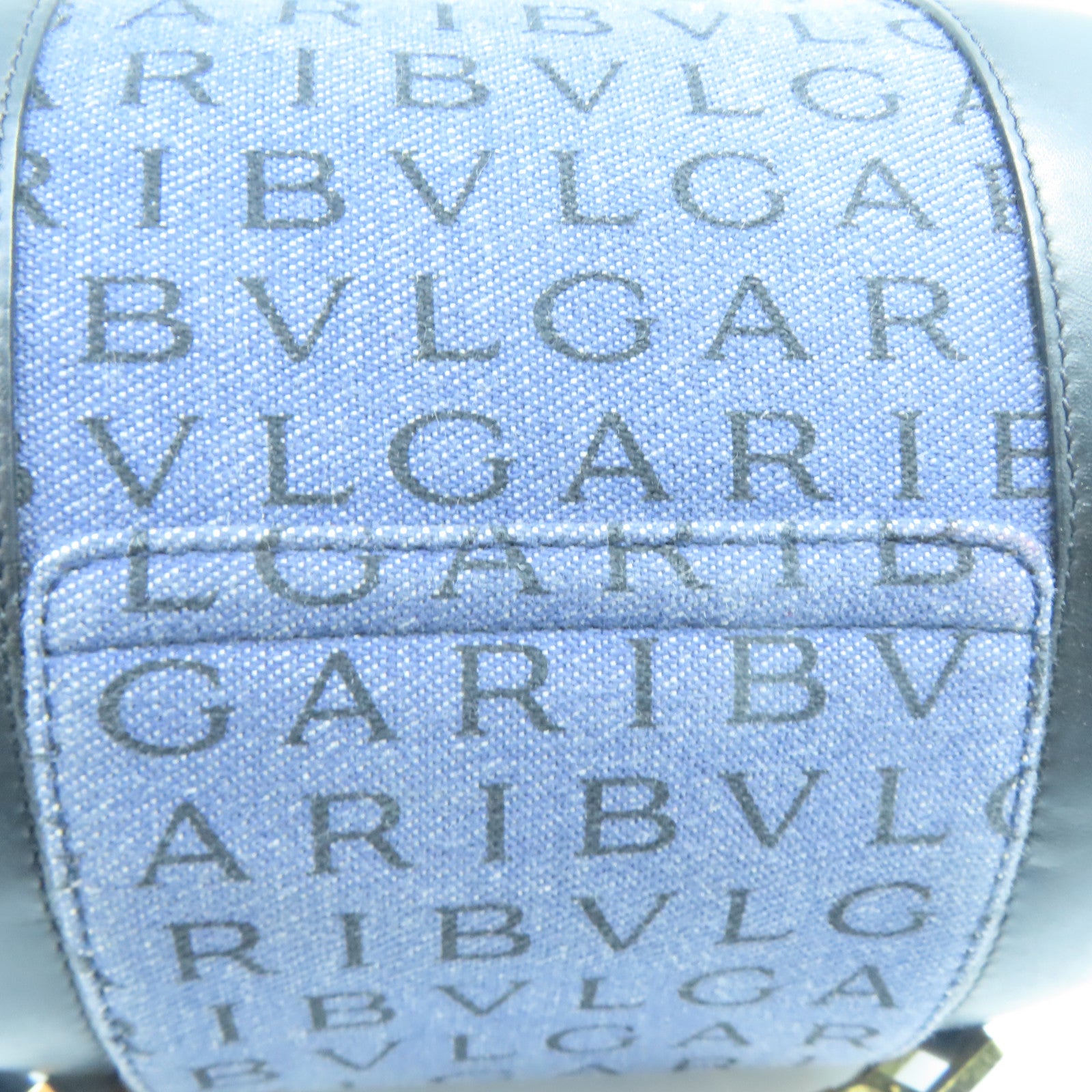 BVLGARI 帆布Shoulder Bag金扣肩背袋藍色