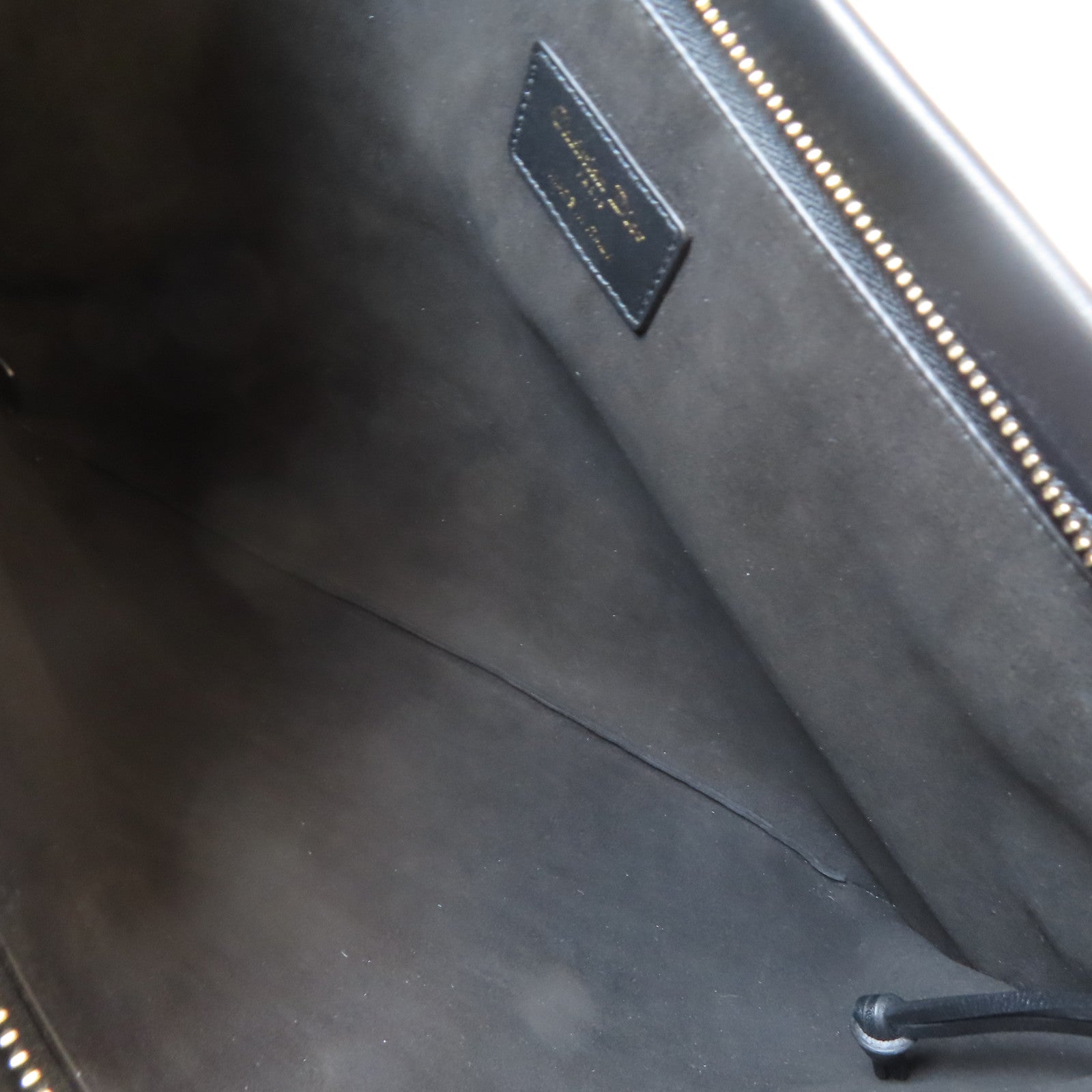 Dior 皮革Clutch金扣手拿包黑色