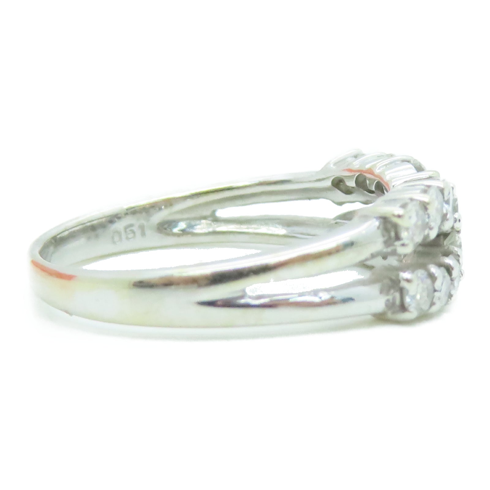 JEWELRY 18K白金Diamond 2.66g 0.51ct钻石戒指US#5.5