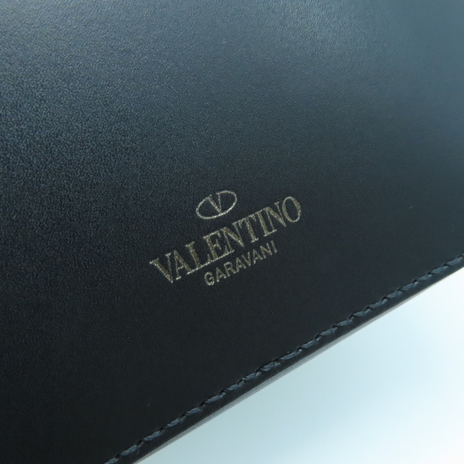 Valentino Cowhide Leather Neon VLTN Crossbody Bag Silver Buckle Shoulder Bag Black