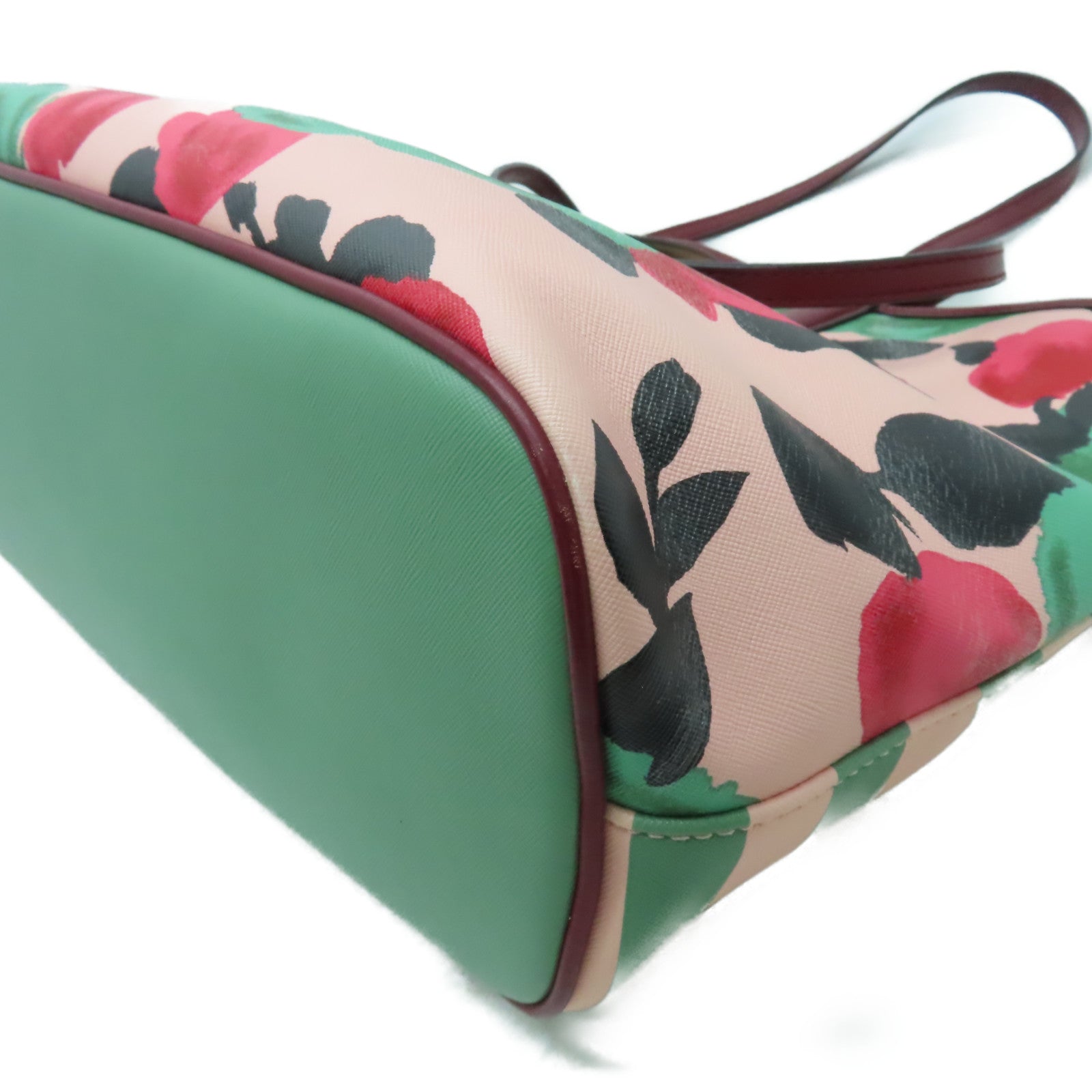 MARC BY MARC JACOBS 塗層帆布Tote Bag金扣手挽袋粉紅色/綠色