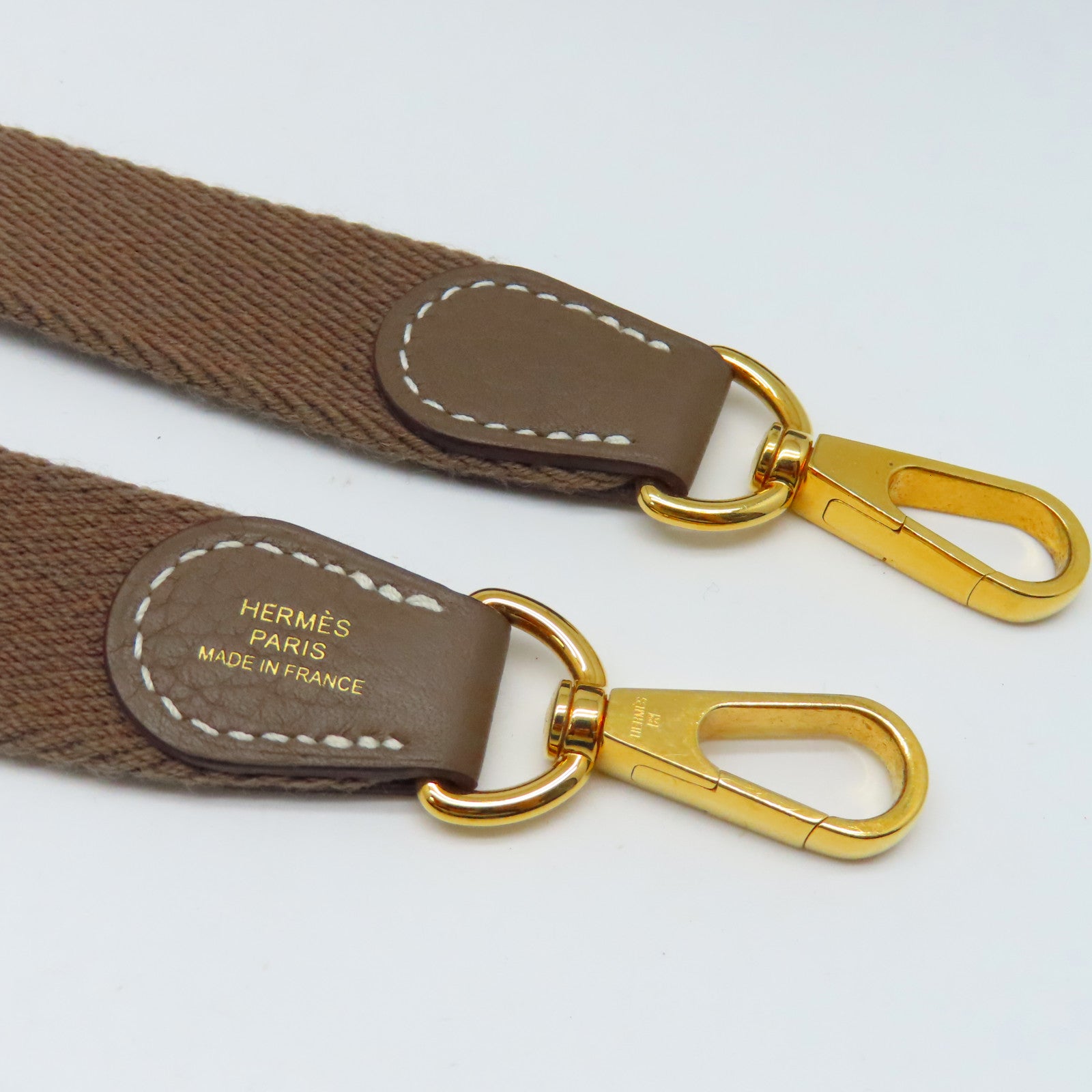 HERMES Clemence皮革Evelyne TPM金扣肩背袋大象灰色