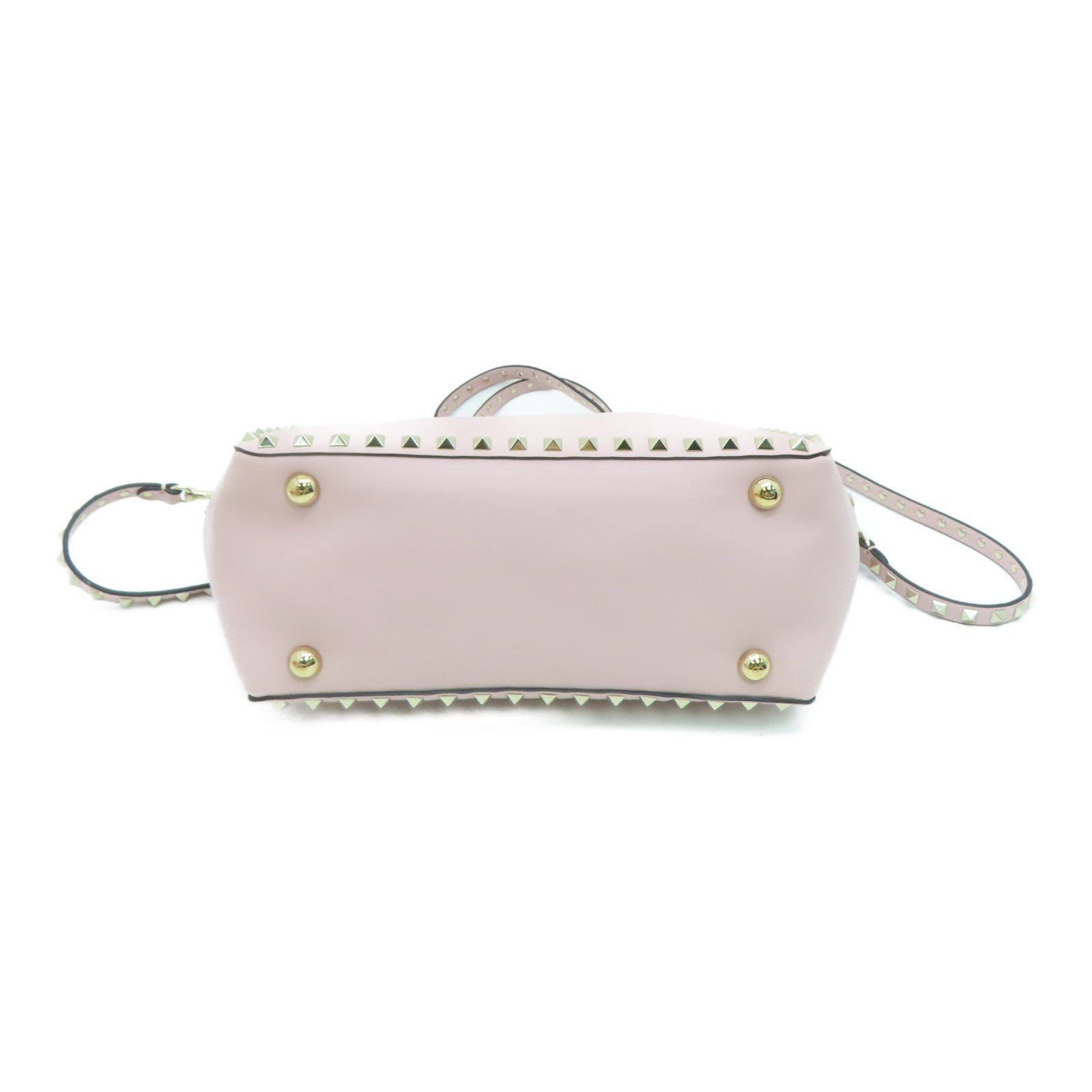 Valentino 【激減優惠】牛皮皮革Shoulder Bag金扣肩背袋粉紅色