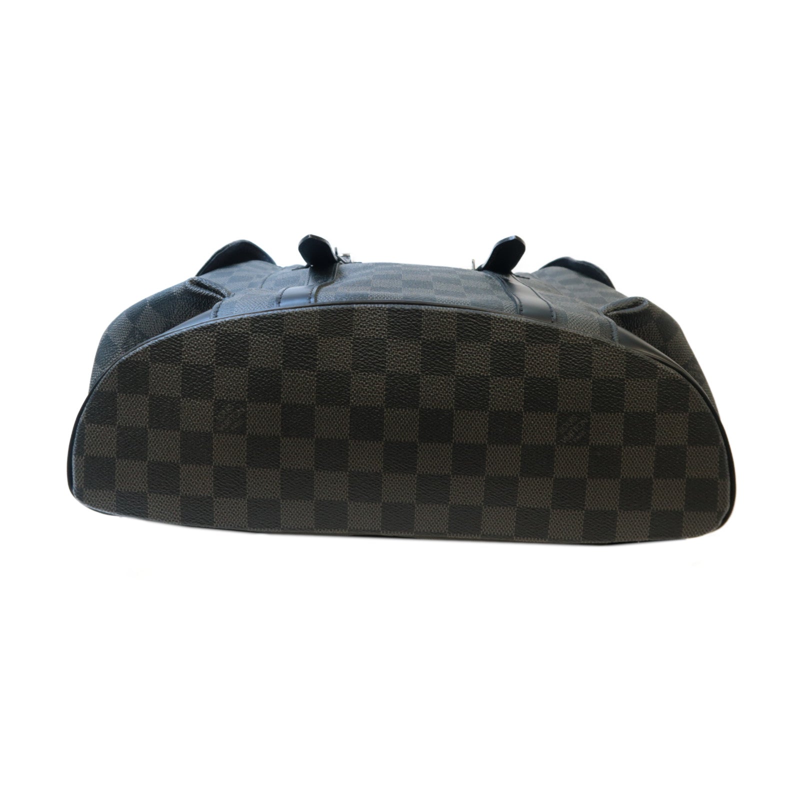 LOUIS VUITTON Damier Graphite Christopher MM銀扣背包黑色