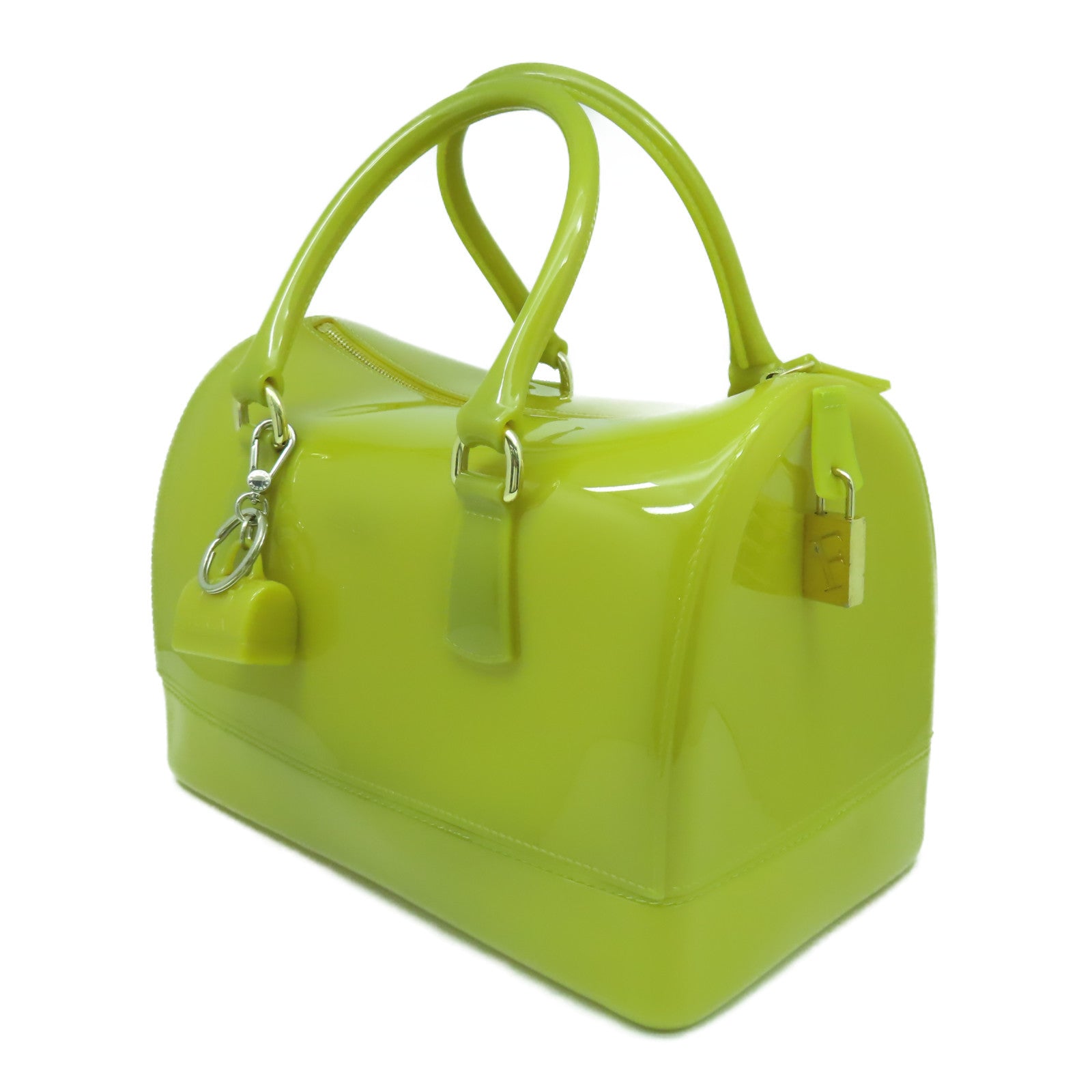 Furla PVC Handbag金扣手挽肩背兩用袋綠色