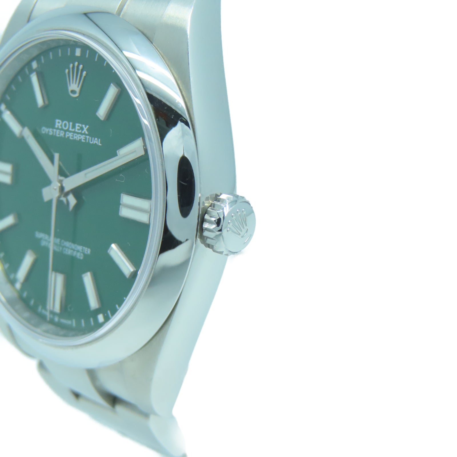 ROLEX Oyster Perpetual不鏽鋼自動機芯手錶綠色