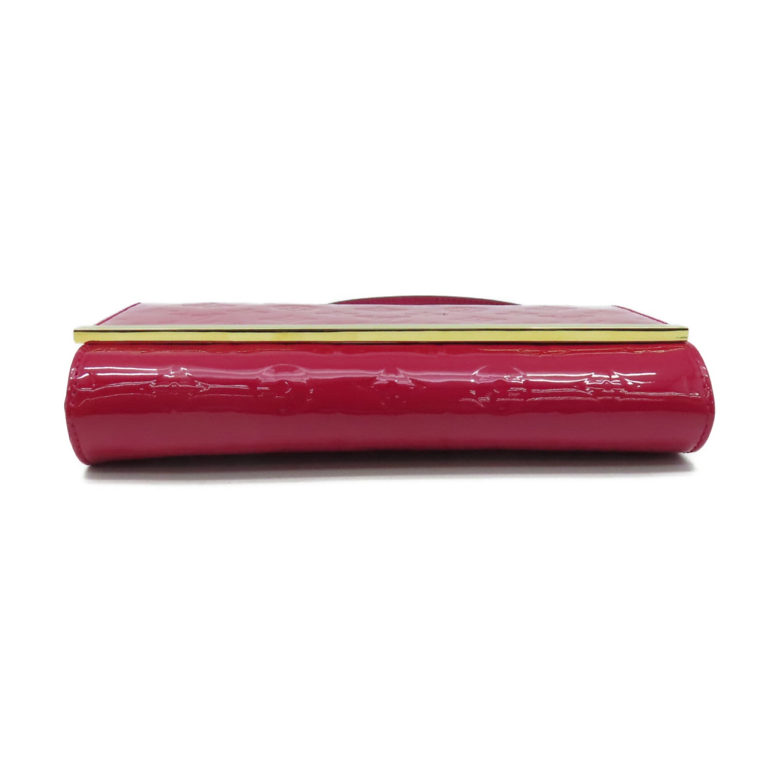 LOUIS VUITTON Vernis Clutch Ana Shoulder Bag金扣肩背袋紅色