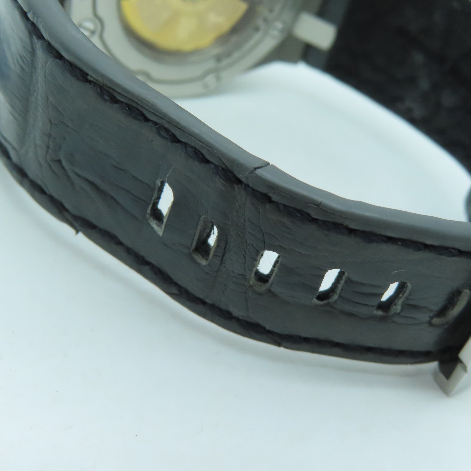AUDEMARS PIGUET Royal Oak Offshore不鏽鋼/鱷魚皮革帶手錶自動機芯黑色