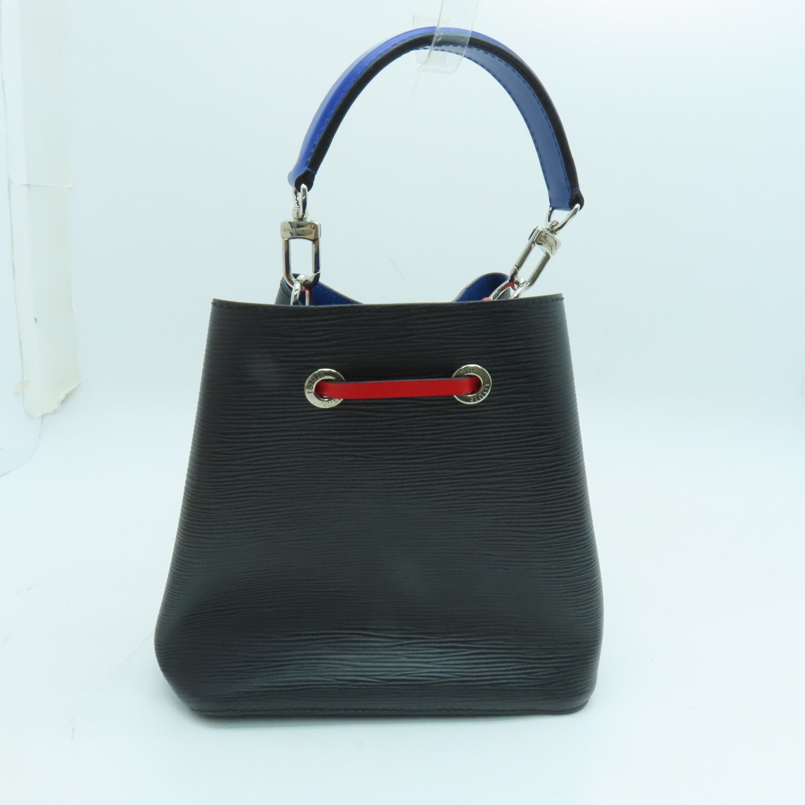 LOUIS VUITTON Epi NeoNoe BB One Shoulder銀扣兩用手挽肩背袋黑色