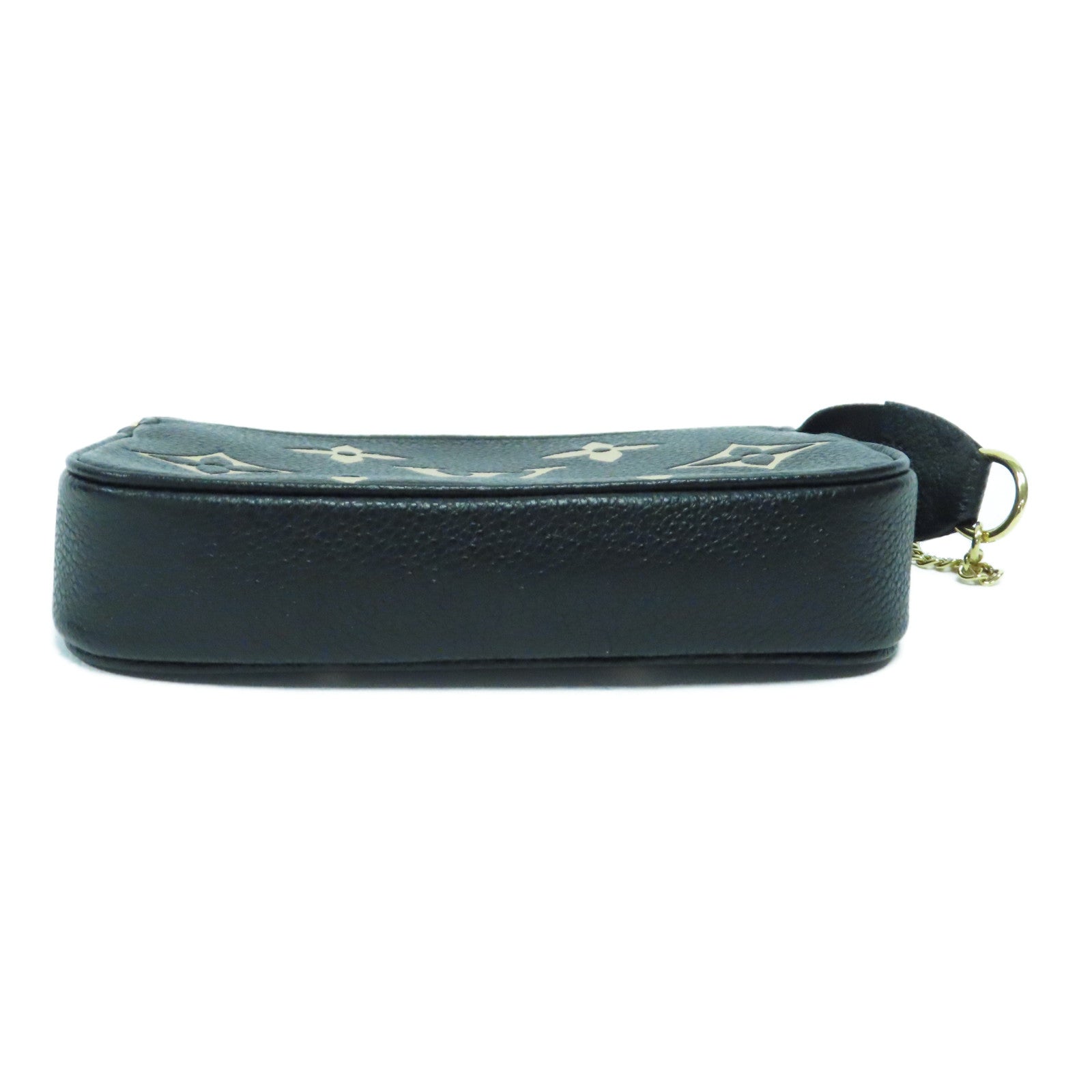 LOUIS VUITTON Monogram Empreinte Mini Pochette金扣手挽袋黑色