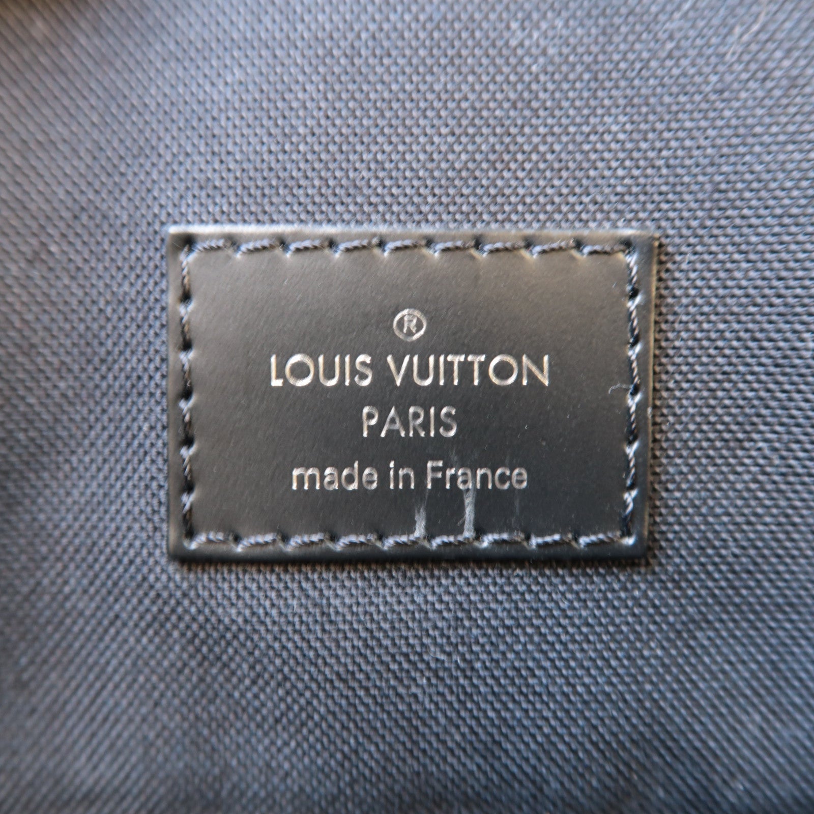 LOUIS VUITTON Damier Graphite Christopher MM銀扣背包黑色