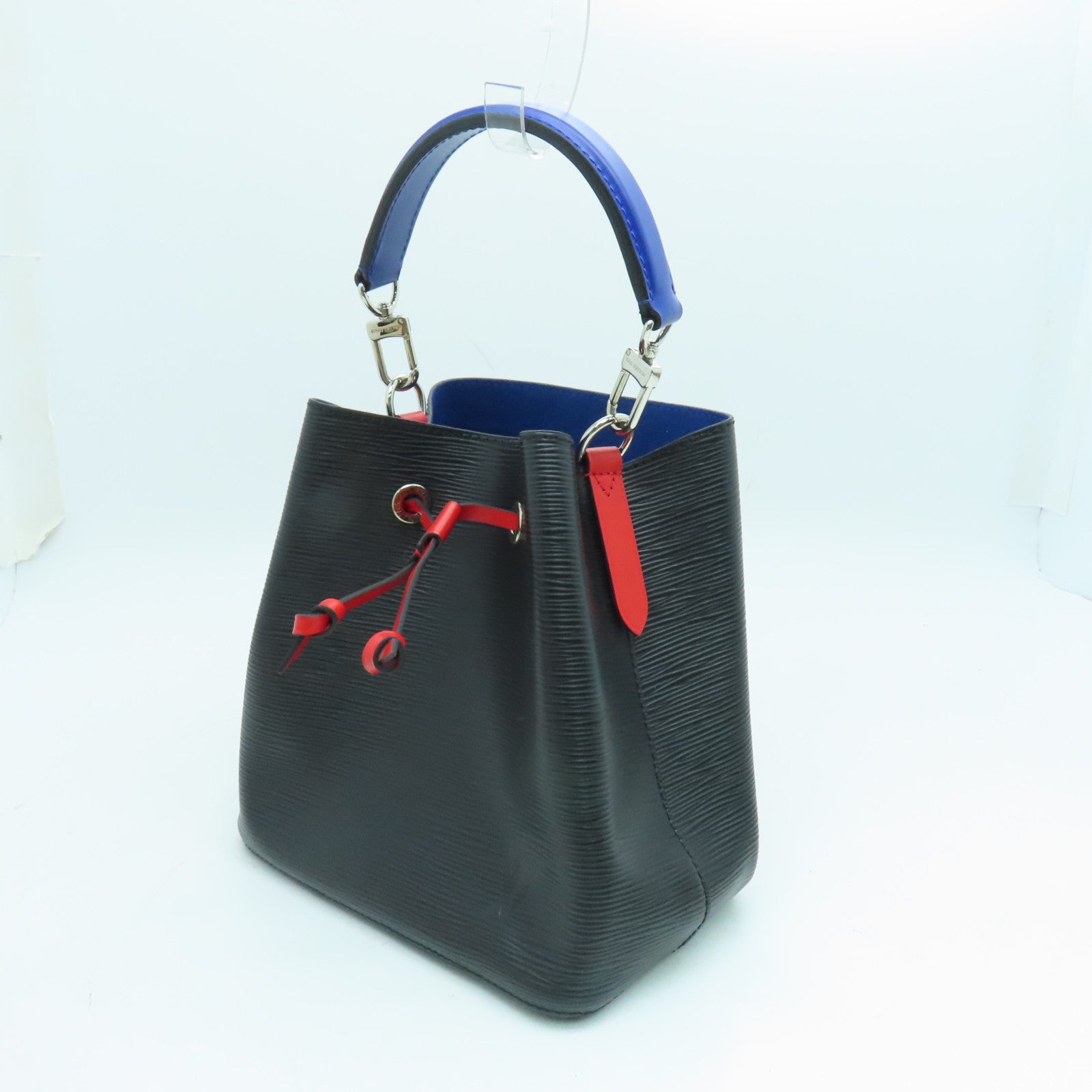 LOUIS VUITTON Epi NeoNoe BB One Shoulder銀扣兩用手挽肩背袋黑色