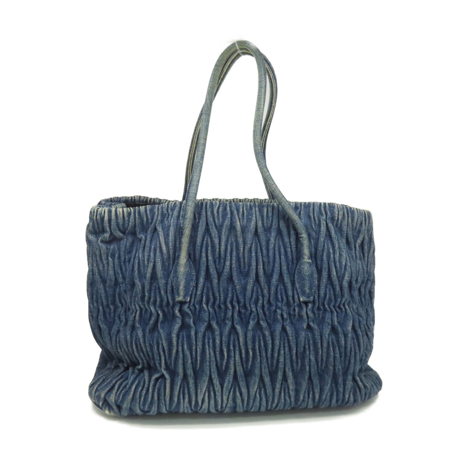 Miu Miu 牛仔布Tote Bag肩背袋藍色