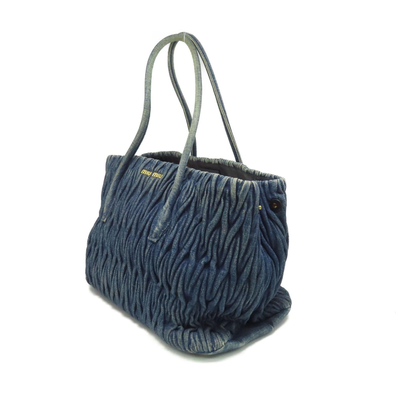 Miu Miu 牛仔布Tote Bag肩背袋藍色