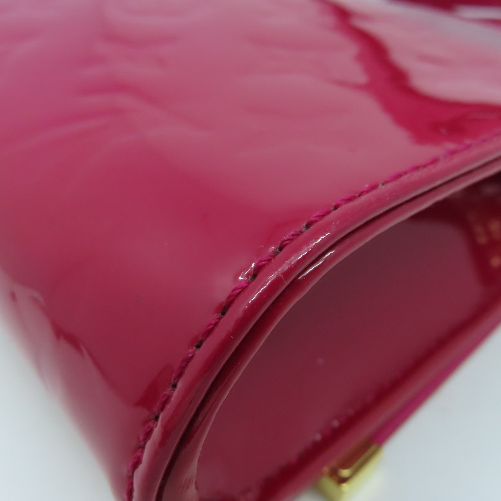 LOUIS VUITTON Vernis Clutch Ana Shoulder Bag金扣肩背袋紅色
