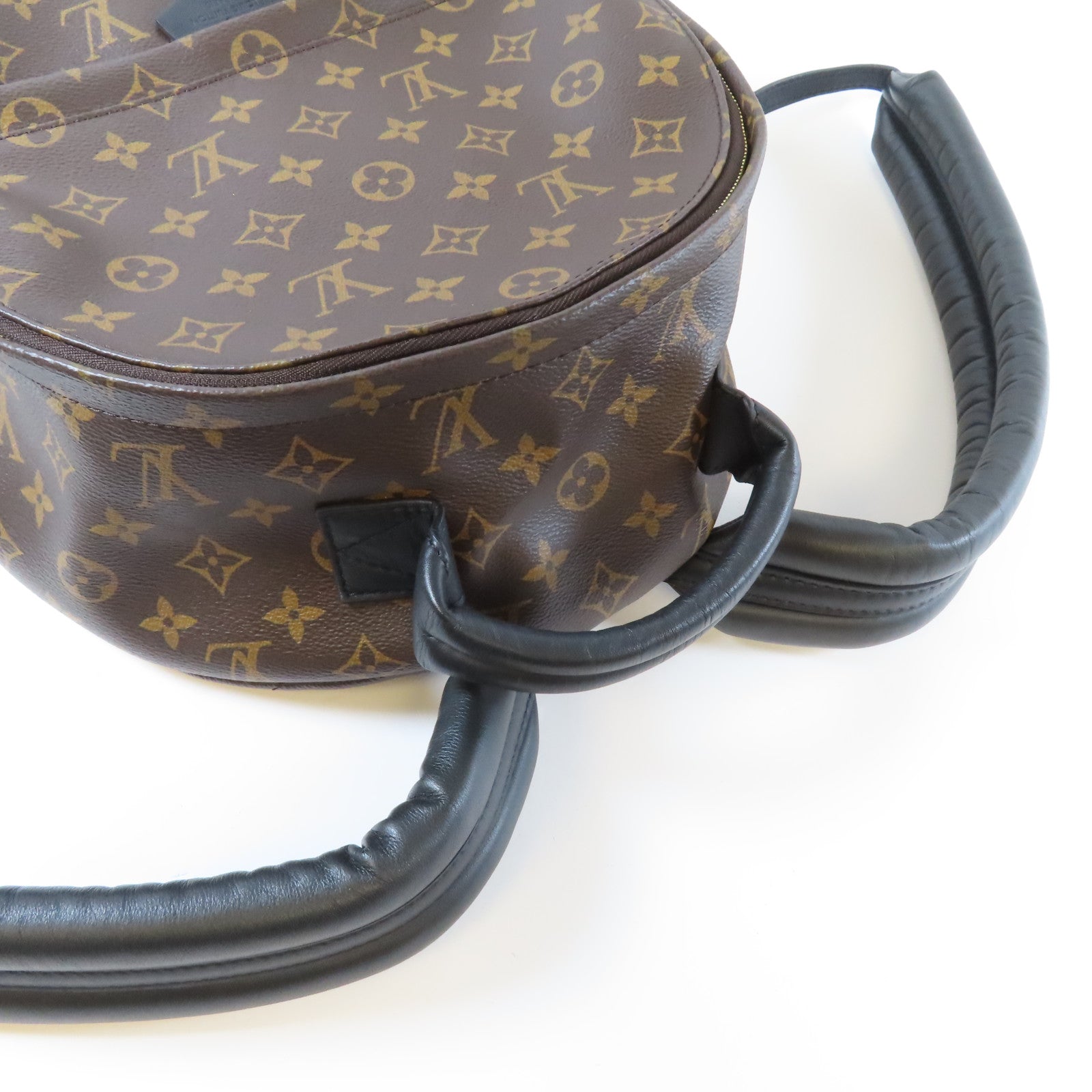 LOUIS VUITTON Monogram Macassar Palm Springs MM金扣背包啡色/黑色