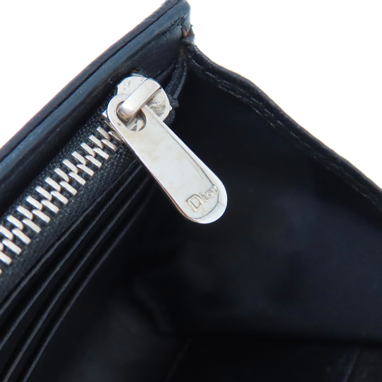 Dior 皮革Chain Wallet銀扣鏈帶肩背袋黑色