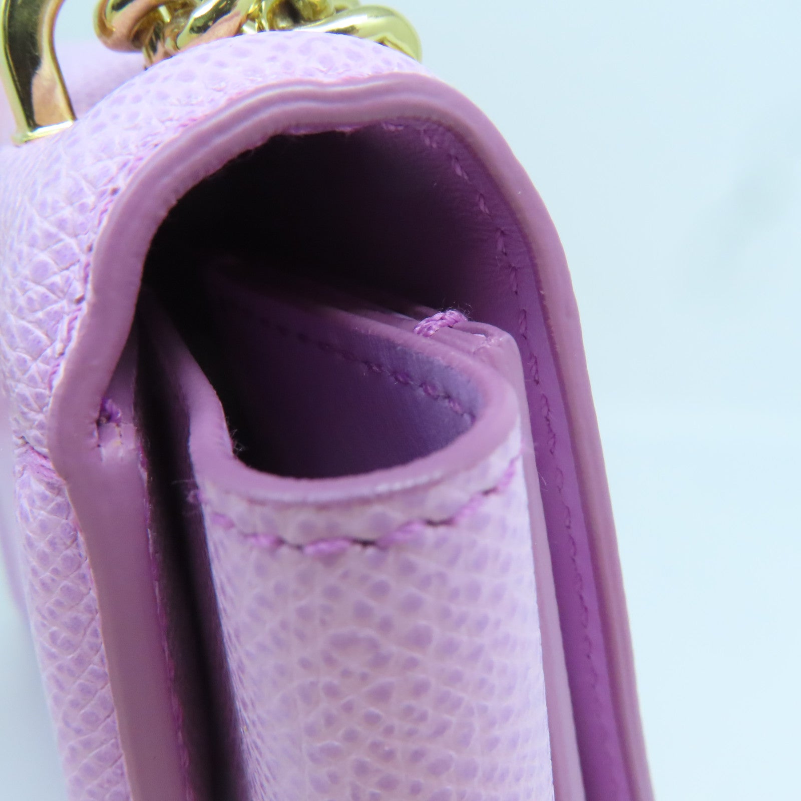 Salvatore Ferragamo 牛皮皮革Chain Shoulder金扣鏈帶肩背袋粉紅色