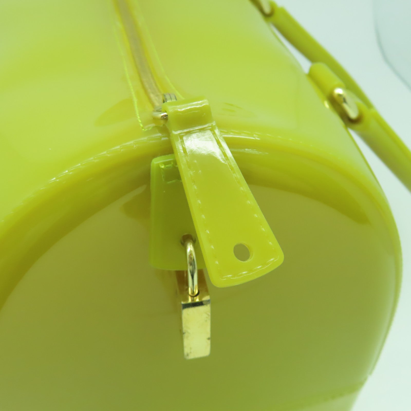 Furla PVC Handbag金扣手挽肩背兩用袋綠色