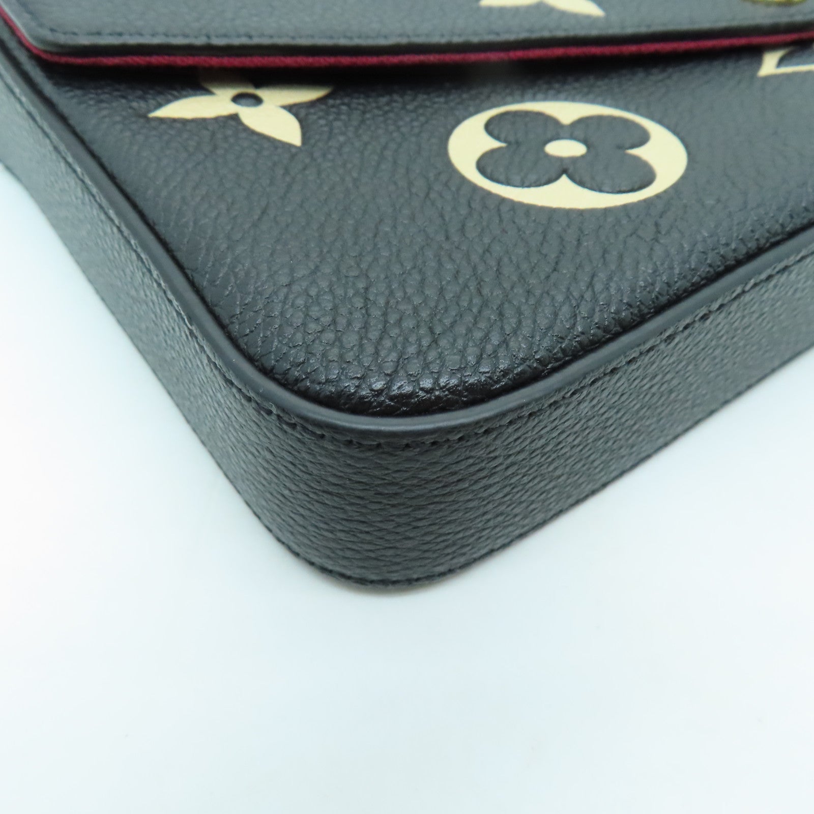 LOUIS VUITTON Monogram Empreinte Felicie Pochette金扣鏈帶肩背袋黑色