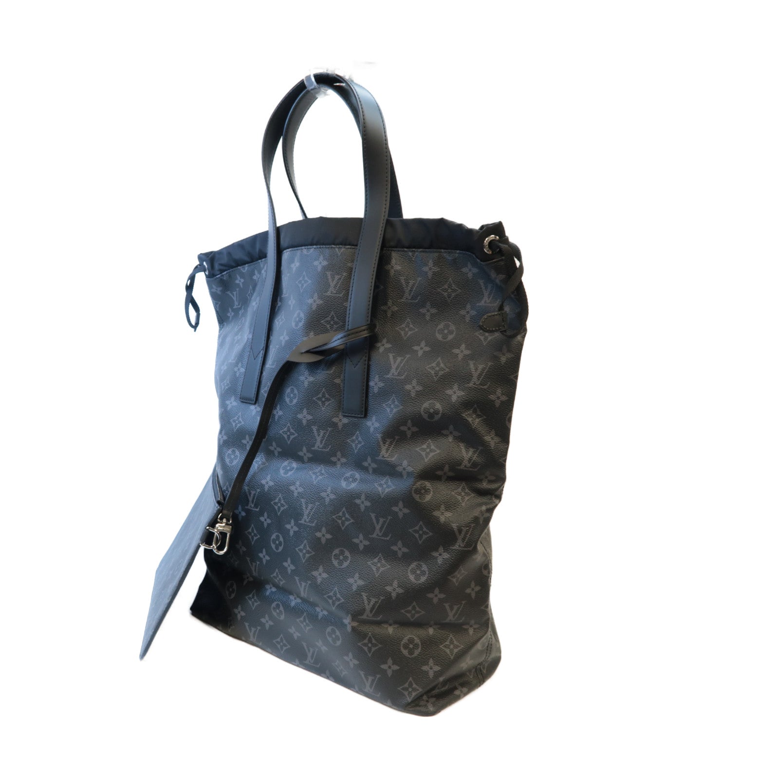 LOUIS VUITTON Mono-Eclipse Cabas Light Tote Bag銀扣手挽袋黑色