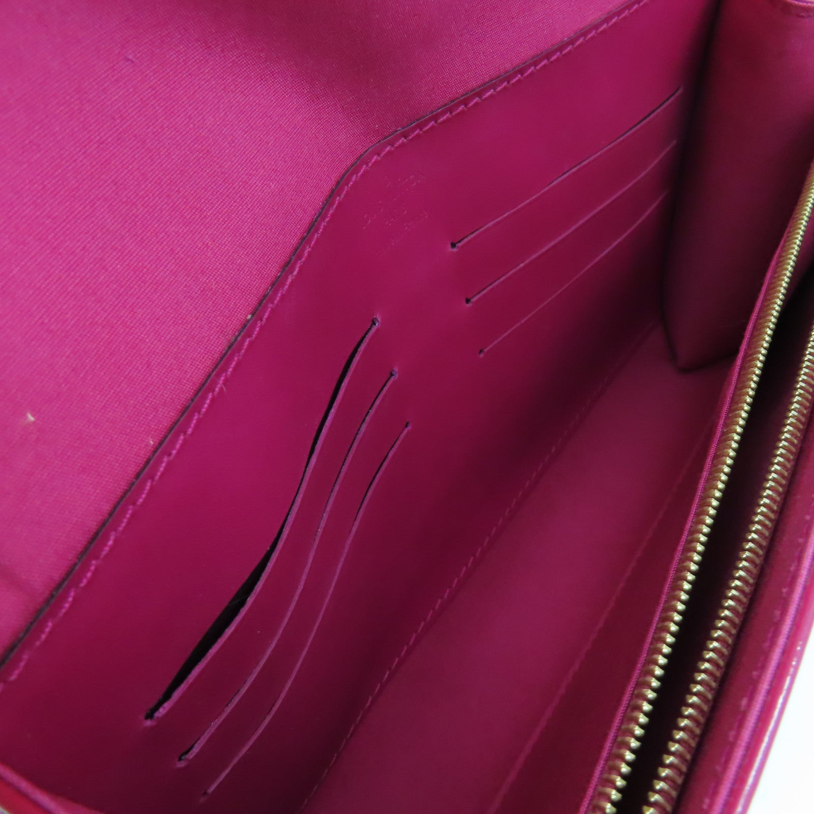 LOUIS VUITTON Vernis Clutch Ana Shoulder Bag金扣肩背袋紅色