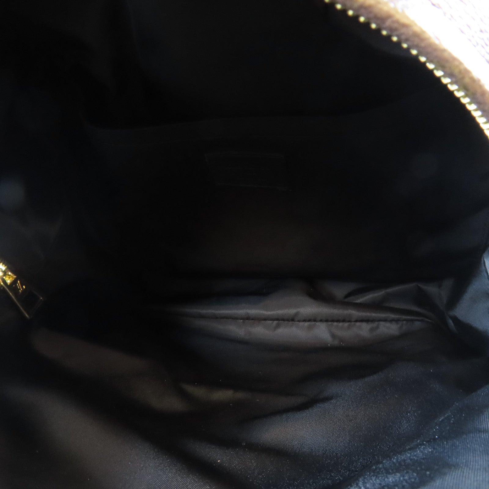 LOUIS VUITTON Monogram Macassar Palm Springs MM金扣背包啡色/黑色