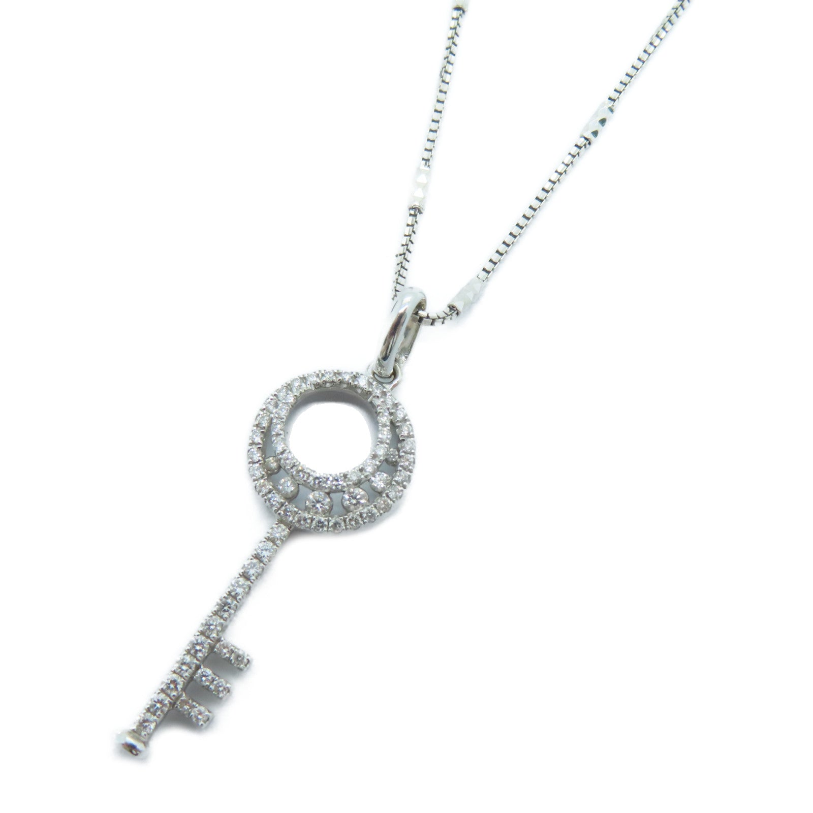JEWELRY [Sharp Discount] 18K White Gold Diamond Necklace 0.44ct Diamond Necklace