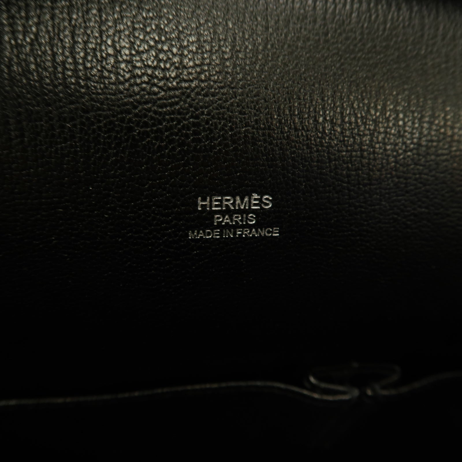 HERMES Clemence皮革Jypsiere 28銀扣肩背袋黑色
