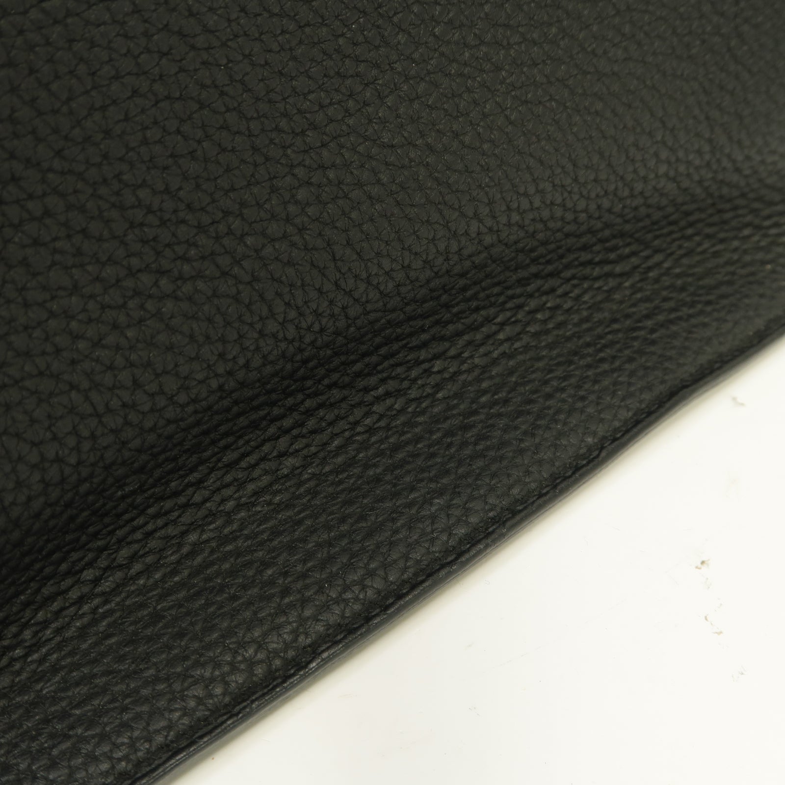 HERMES Clemence皮革Jypsiere 28銀扣肩背袋黑色