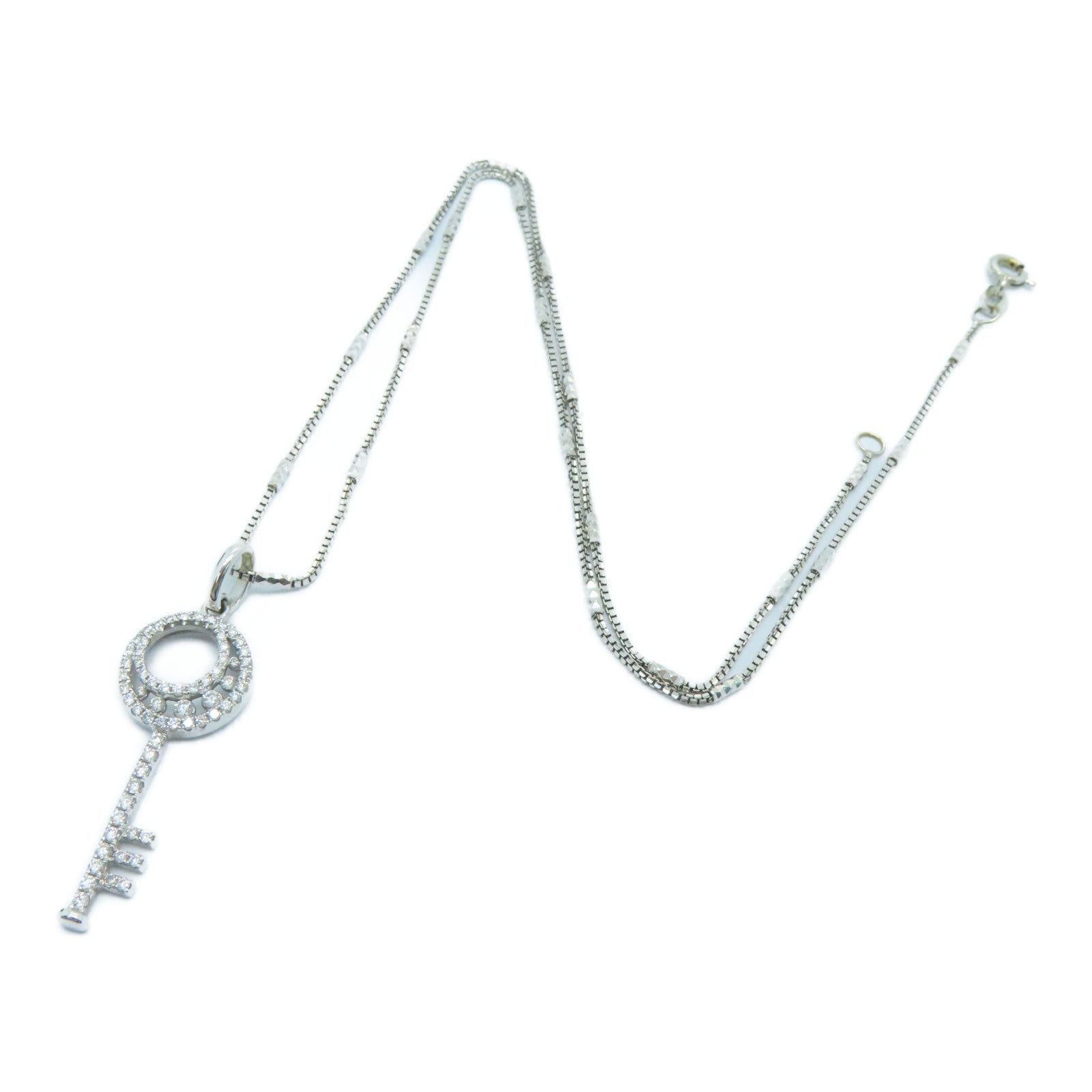 JEWELRY [Sharp Discount] 18K White Gold Diamond Necklace 0.44ct Diamond Necklace