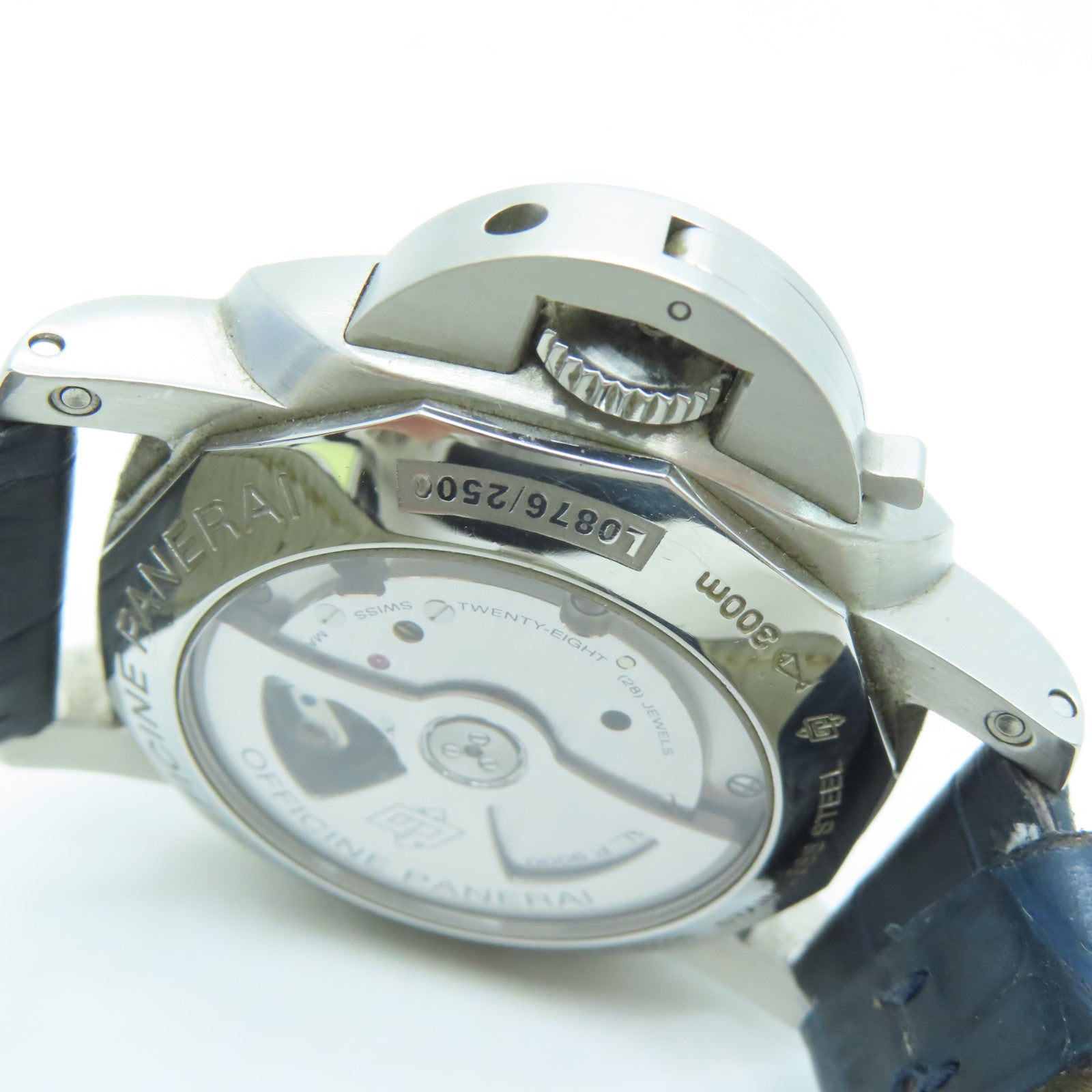 PANERAI Luminor Marina 44mm Stainless Steel/Alligator Leather Watch Automatic Movement Black