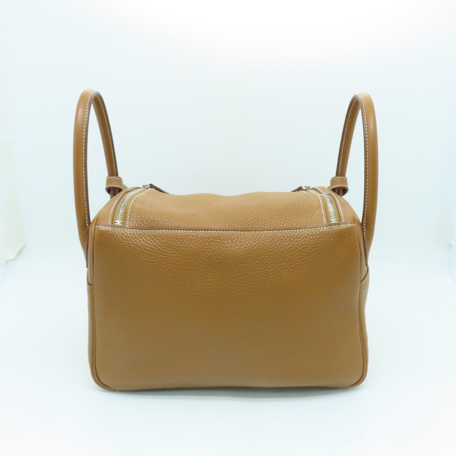 HERMES Clemence皮革Lindy 30银扣手挽肩背两用袋啡色