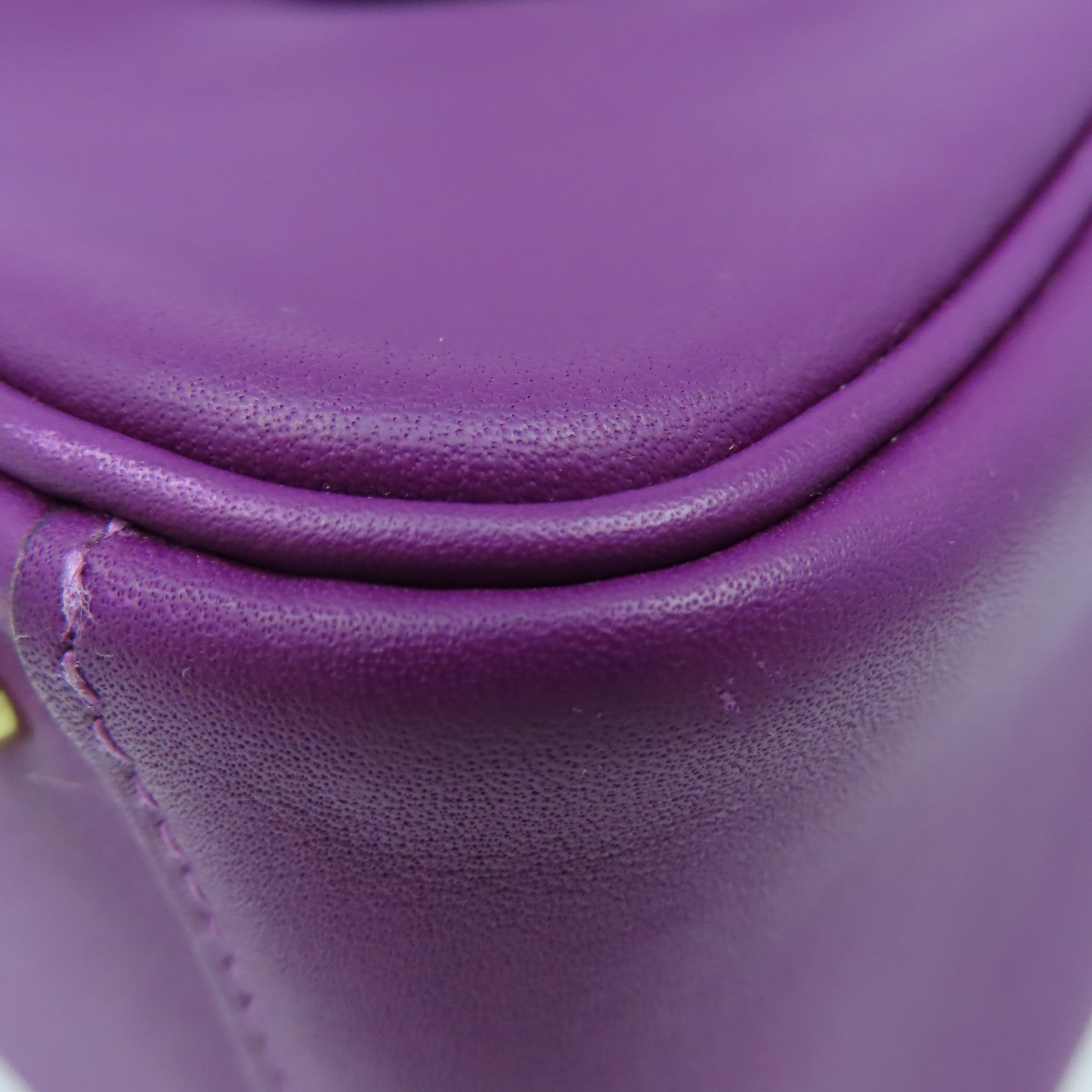 HERMES Swift皮革Mini Lindy金扣肩背袋Anemone/海葵紫色