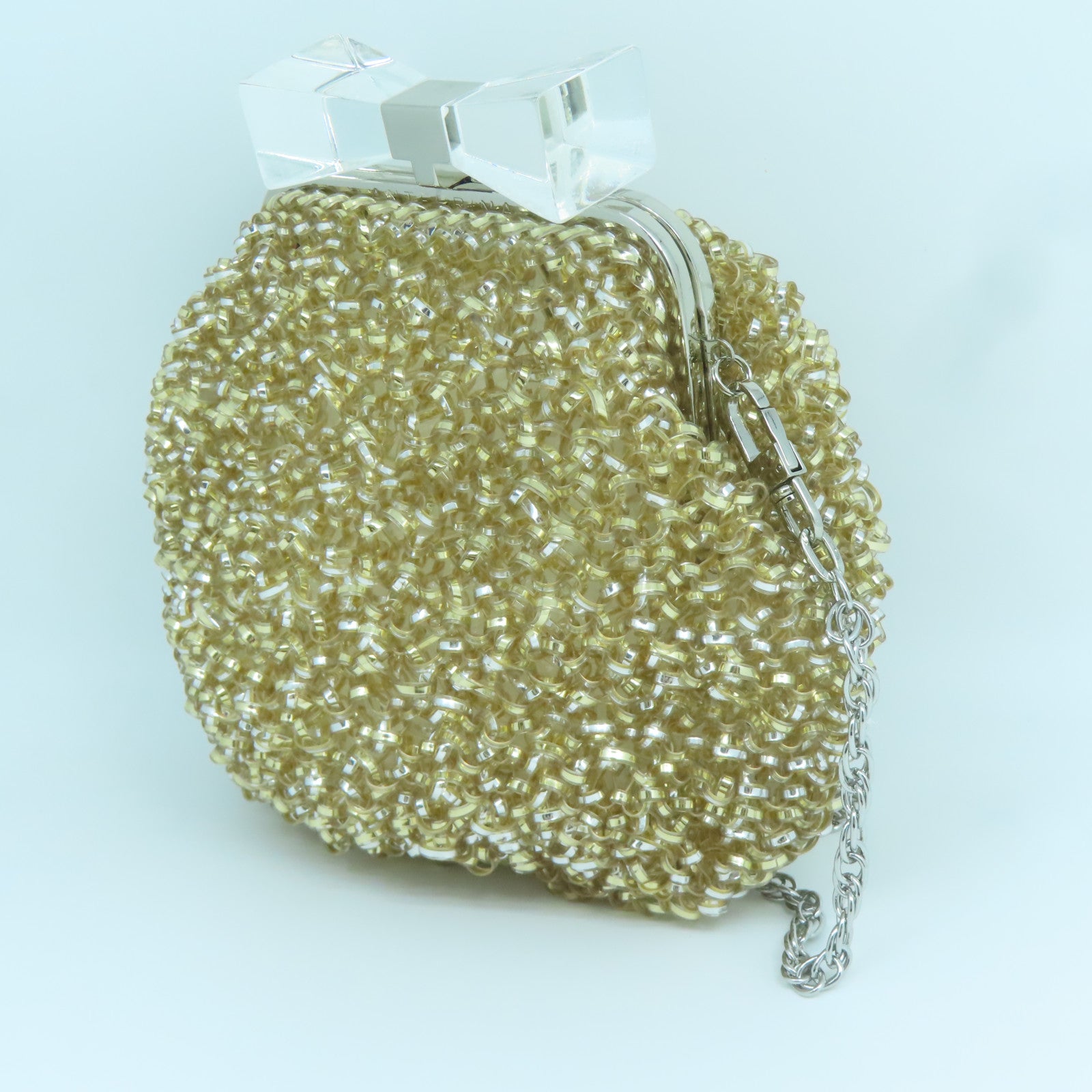 ANTEPRIMA 【激減優惠】PVC Chain Shoulder銀扣鏈帶肩背袋金色