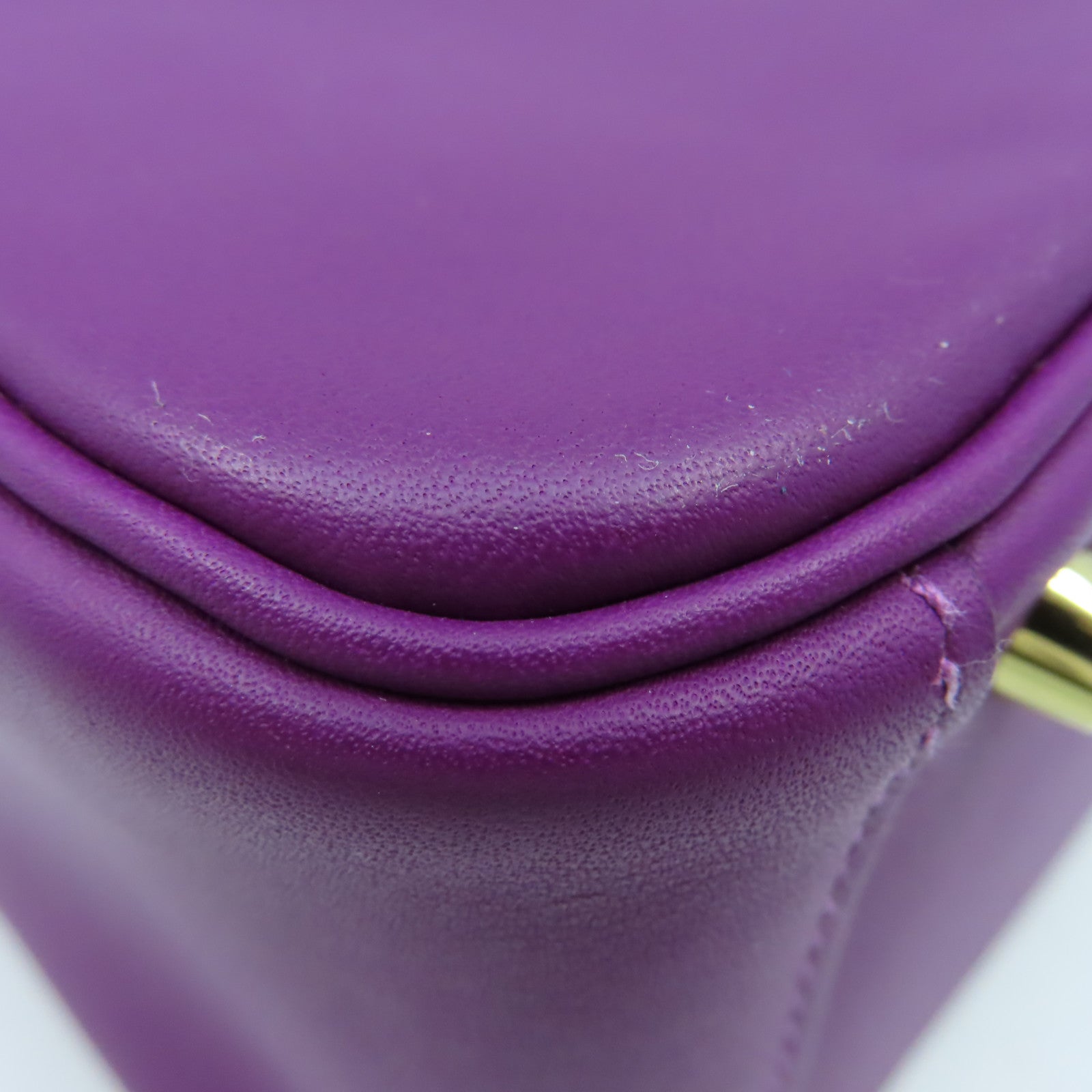 HERMES Swift皮革Mini Lindy金扣肩背袋Anemone/海葵紫色