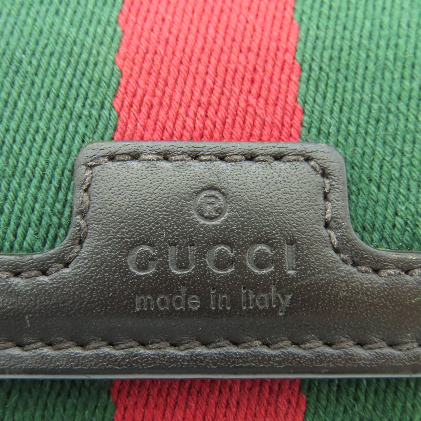 GUCCI 帆布/皮革Long Wallet金扣長錢包啡色