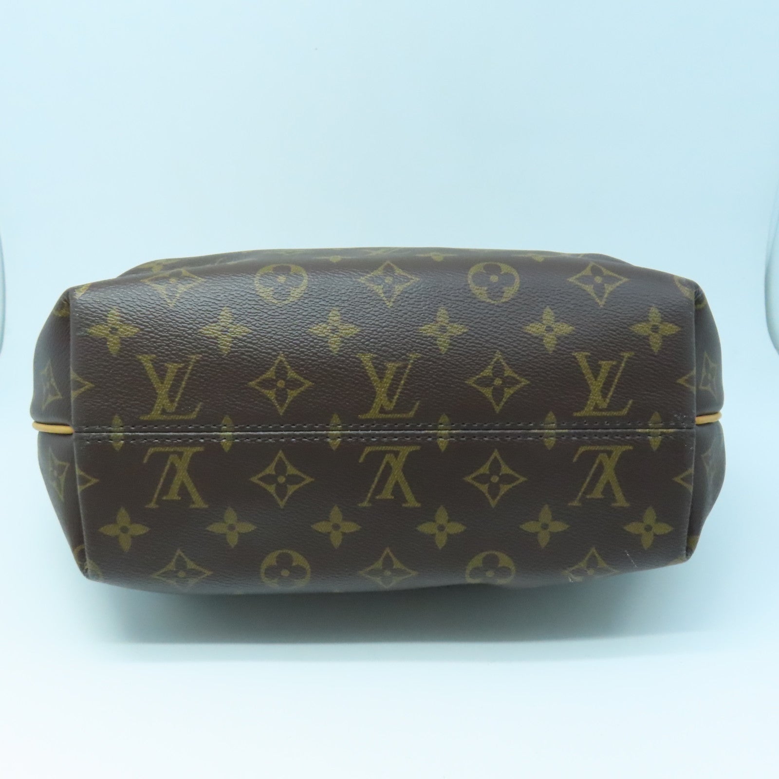 LOUIS VUITTON Monogram Turenne PM gold buckle handle shoulder bag brown
