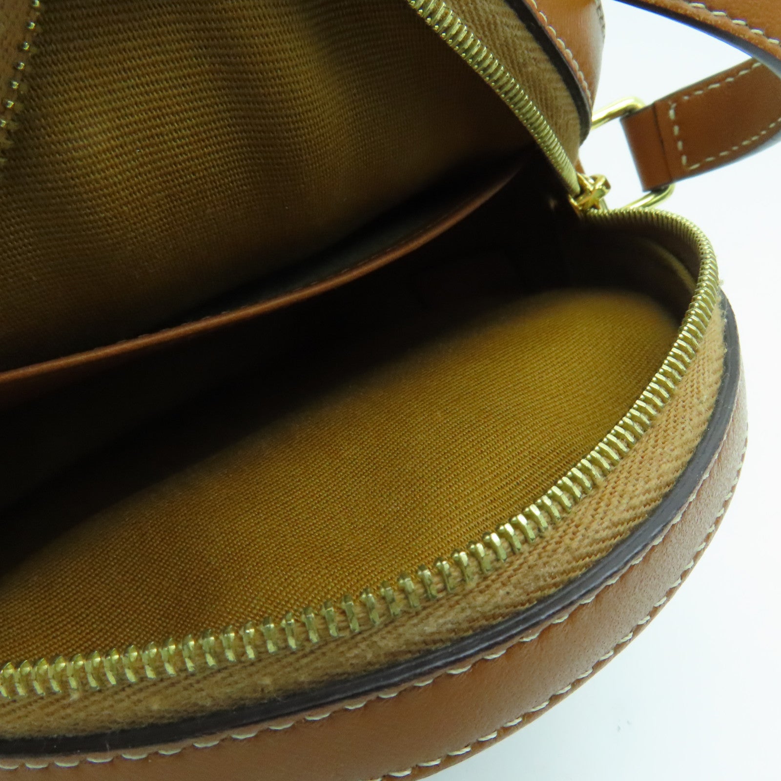 CELINE 塗層帆布Shoulder Bag金扣肩背袋啡色