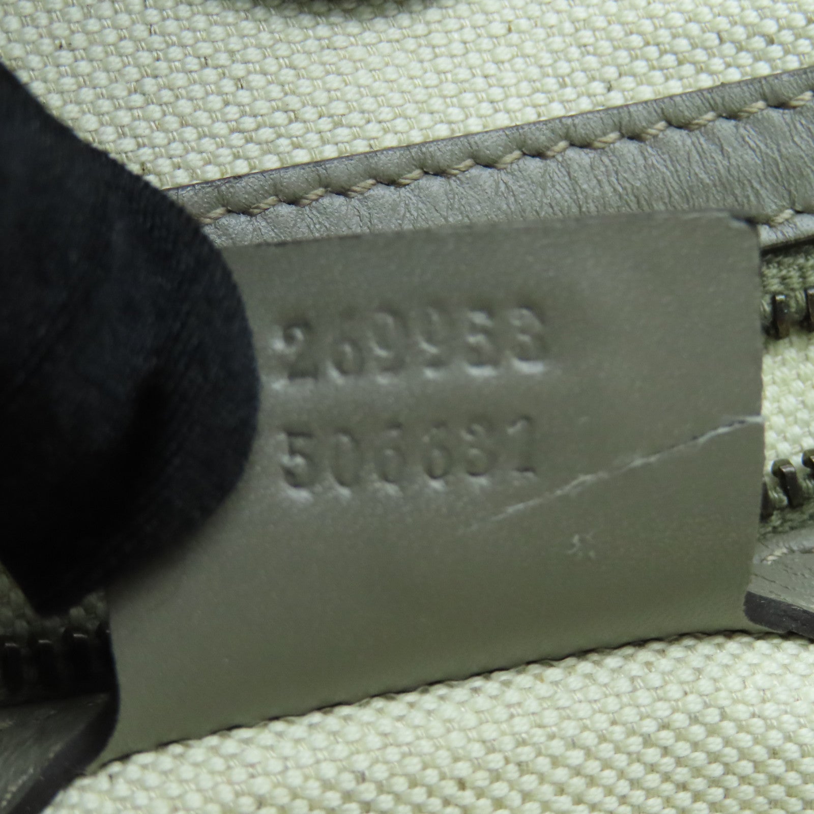 GUCCI 牛皮皮革Handbag金扣手挽袋灰色