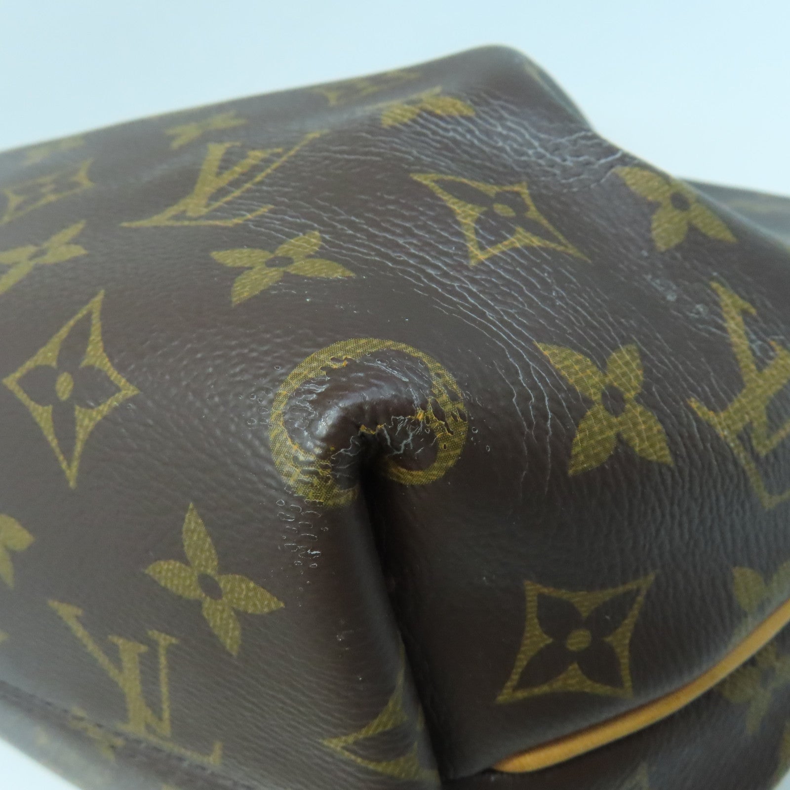 LOUIS VUITTON Monogram Turenne PM gold buckle handle shoulder bag brown