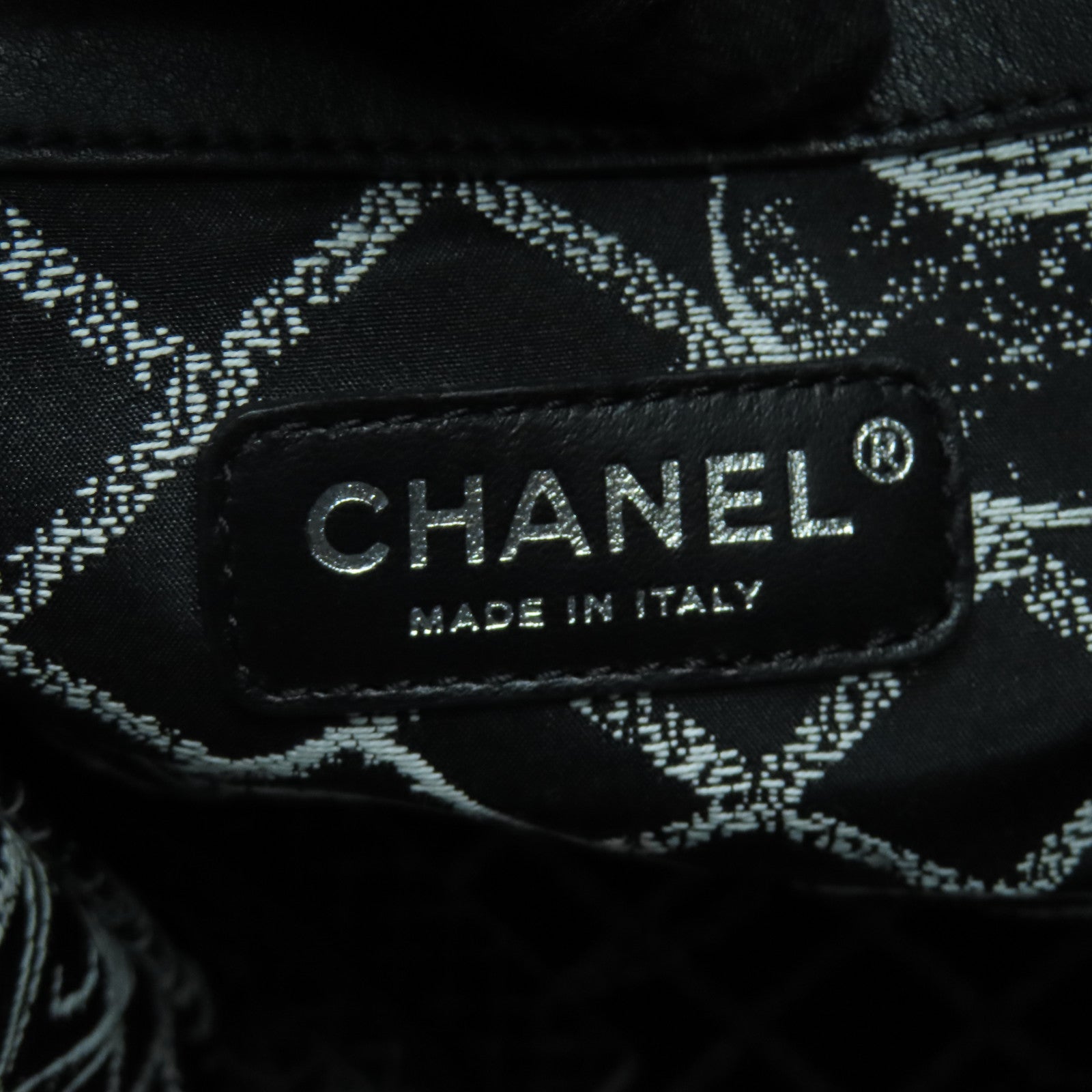 CHANEL 牛皮皮革Tote Bag銀扣手挽袋黑色