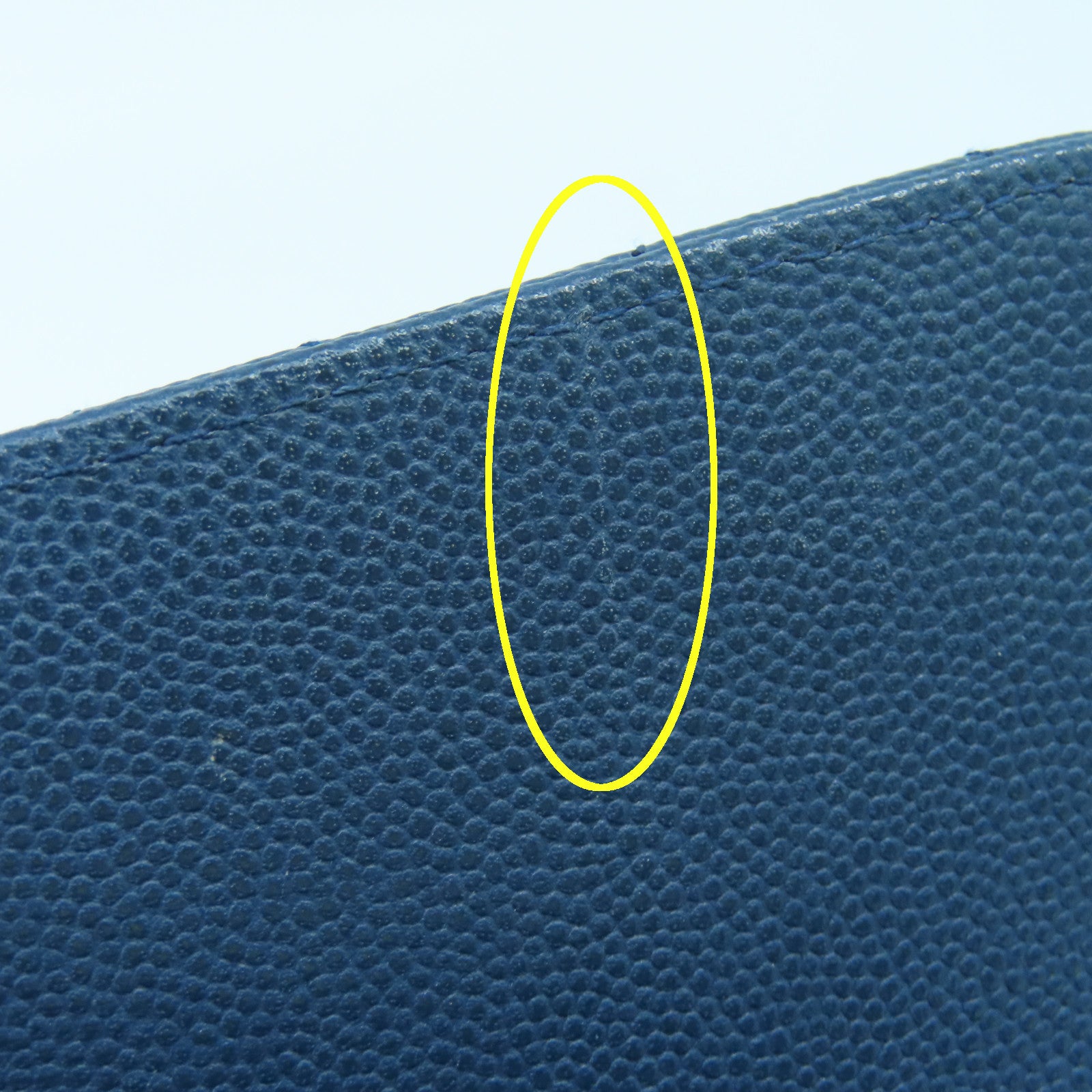 CHANEL 菱格Caviar皮革Classic Long Wallet金扣長錢包藍色