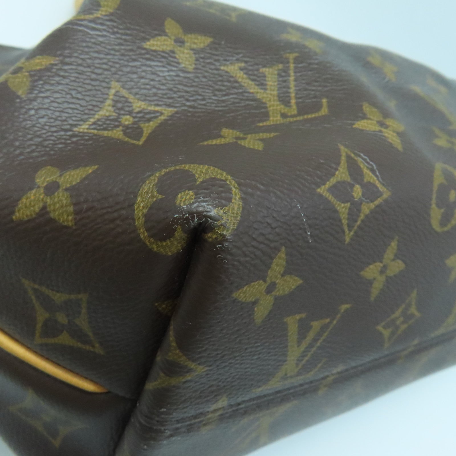 LOUIS VUITTON Monogram Turenne PM gold buckle handle shoulder bag brown