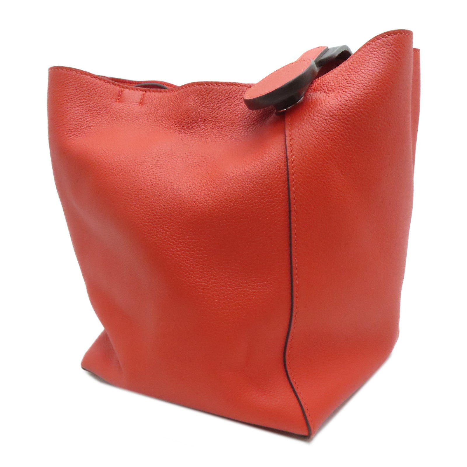 HERMES 【激減優惠】Evercolor皮革Sac Licol 17肩背袋Capucine紅色
