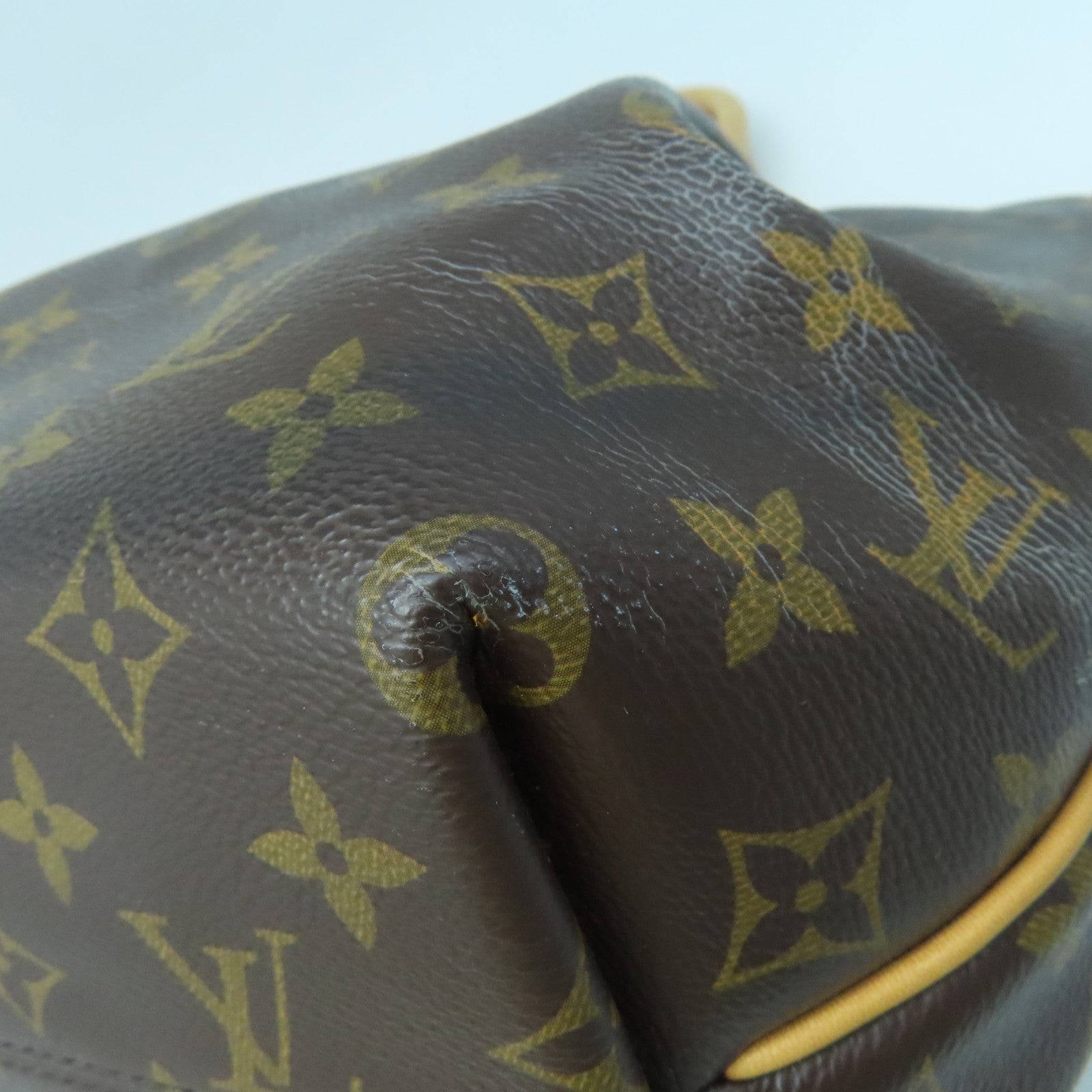 LOUIS VUITTON Monogram Turenne PM gold buckle handle shoulder bag brown