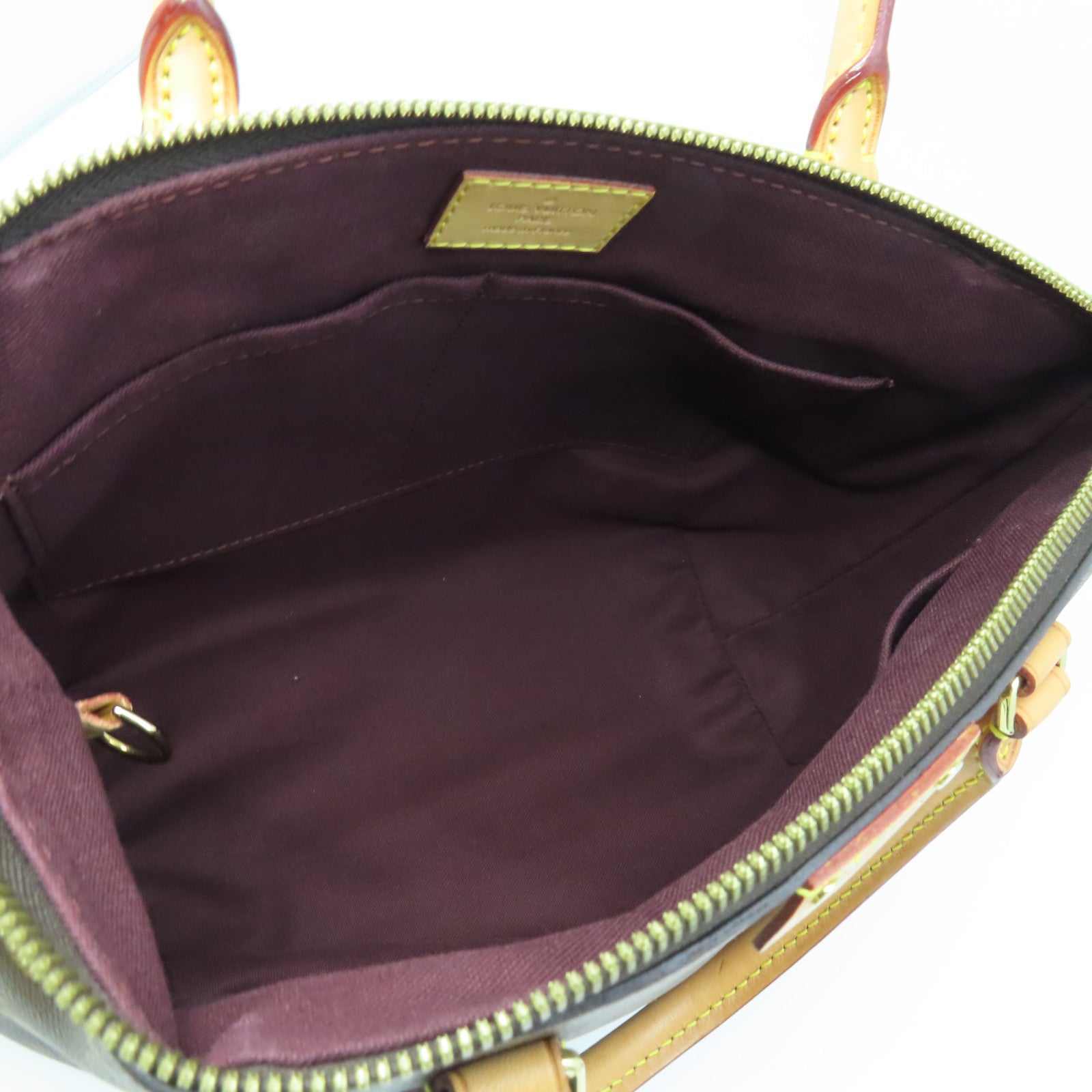 LOUIS VUITTON Monogram Turenne PM gold buckle handle shoulder bag brown